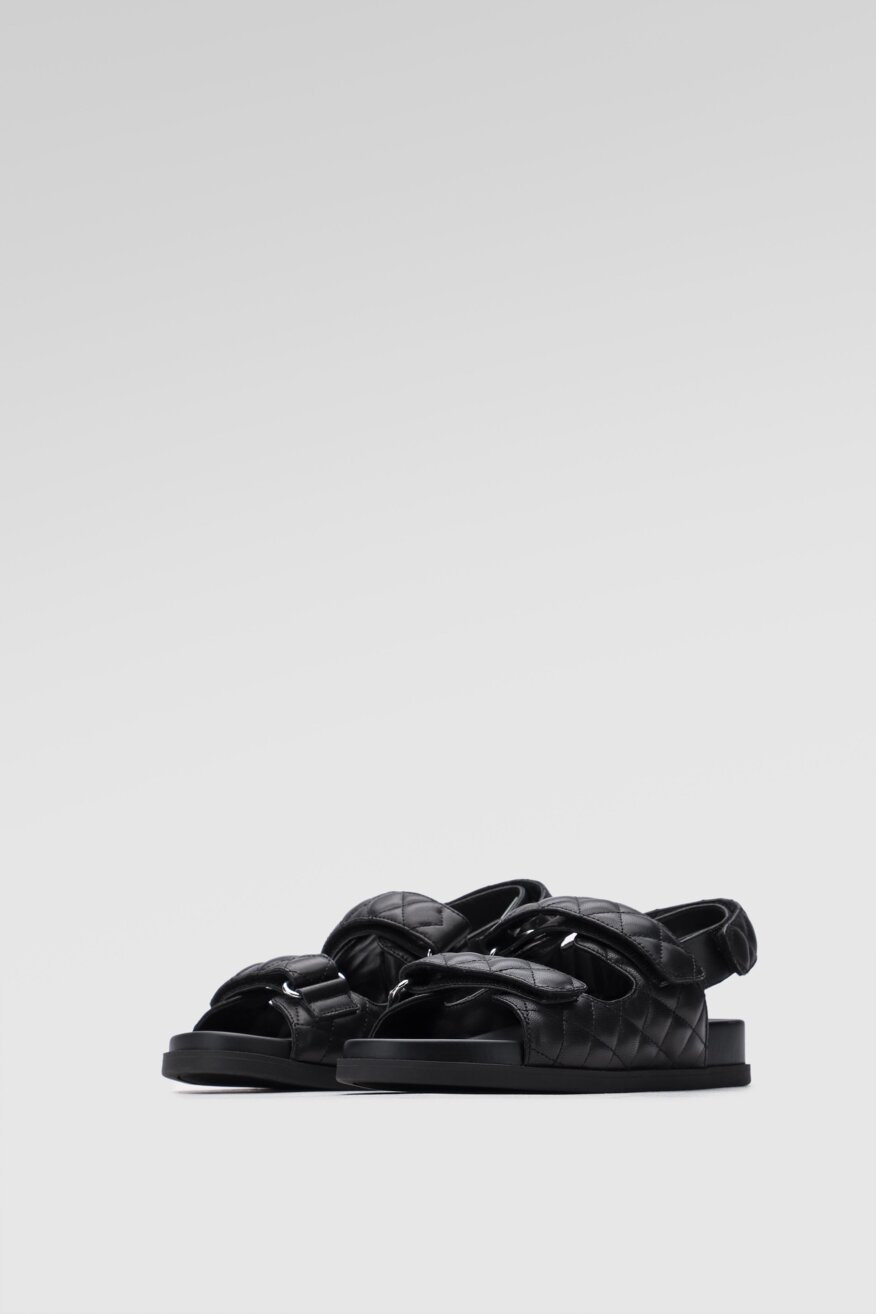 
                Gino Rossi - Skórzane sandały pikowane - 5903698454481