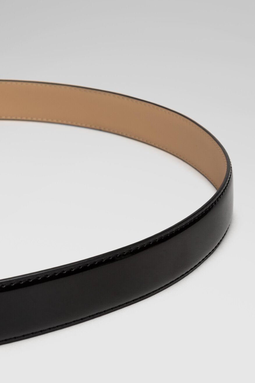 
                Gino Rossi - Pasek skórzany ze złotą klamrą - 5904248813734