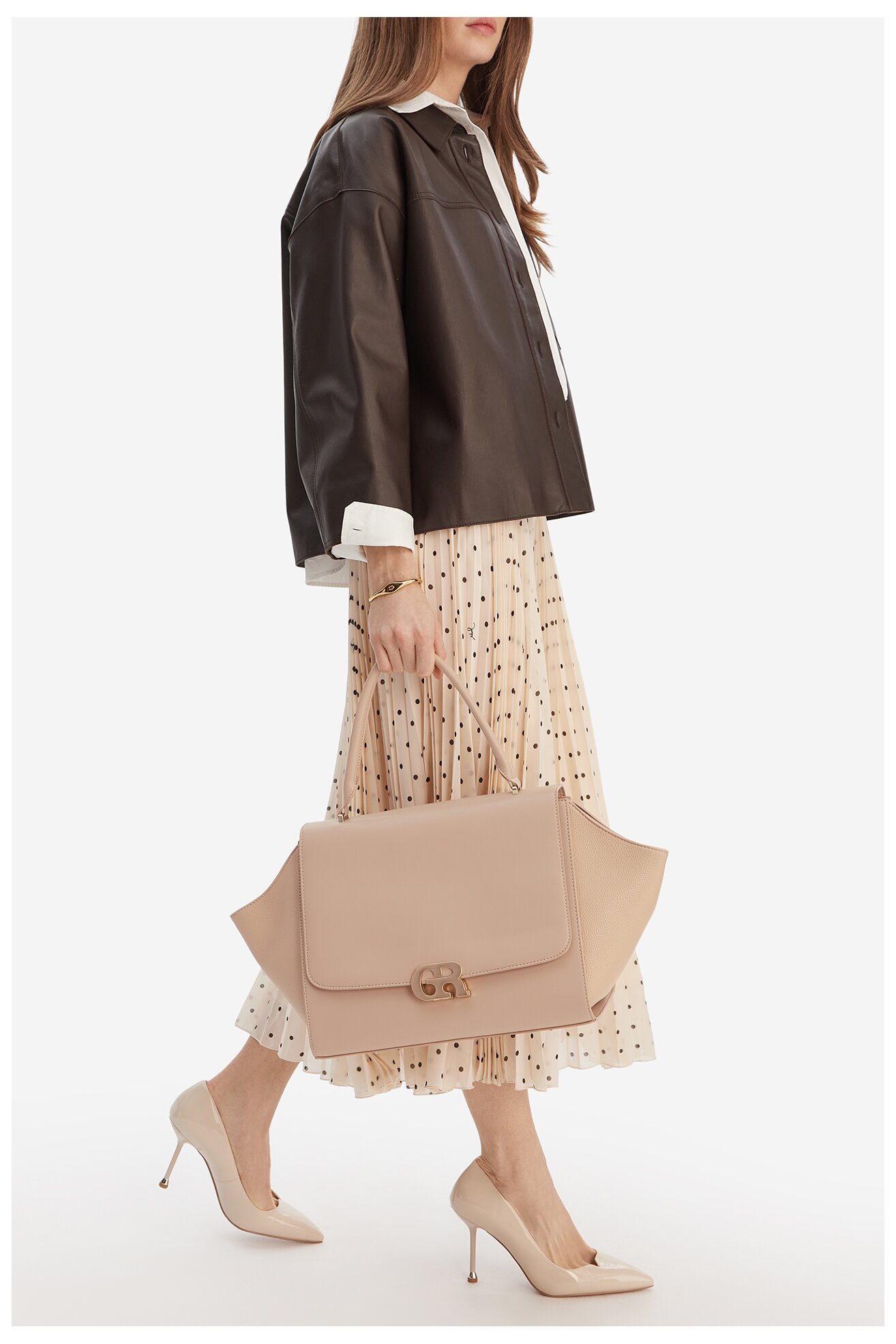 Сумка З Ремінцем Gino Rossi EO-KY-183 ТЕМНО-БЕЖЕВИЙ