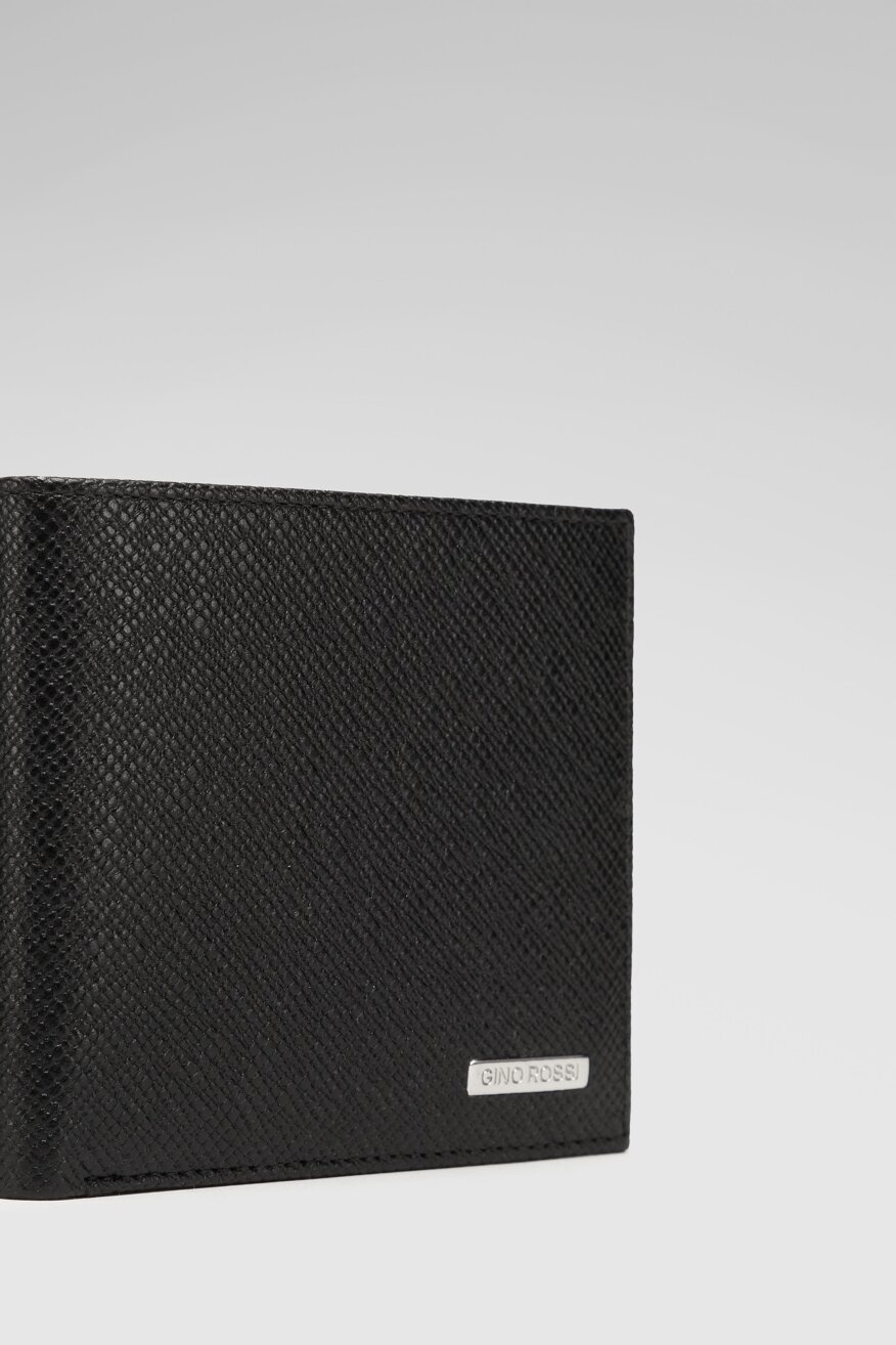 
                Gino Rossi - Duży portfel męski skórzany czarny - 5903698573267