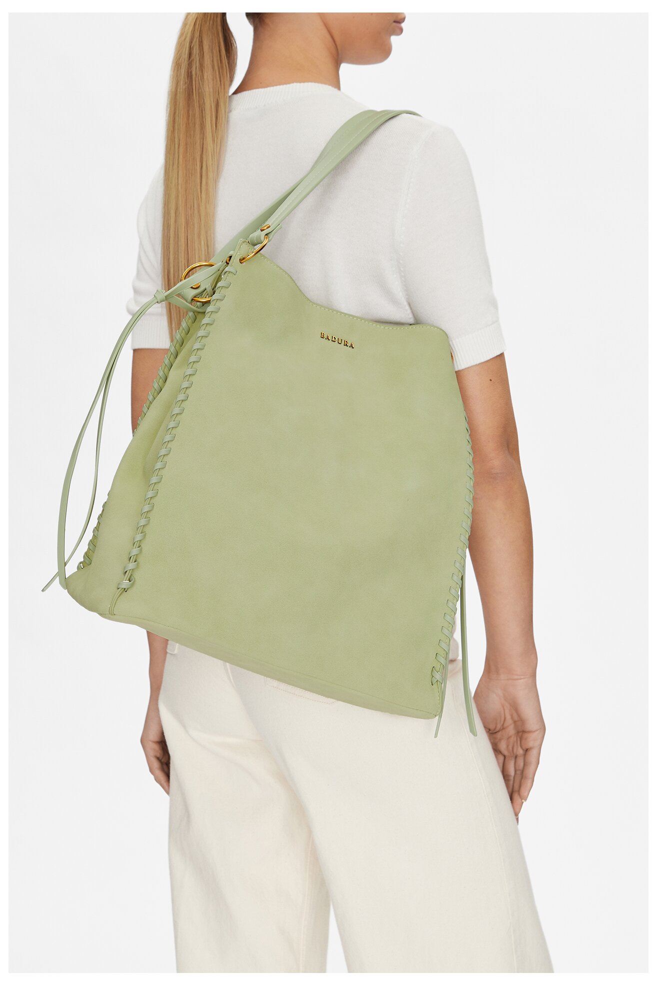 Kézitáska Badura WEN-13 VILÁGOS OLAJZÖLD