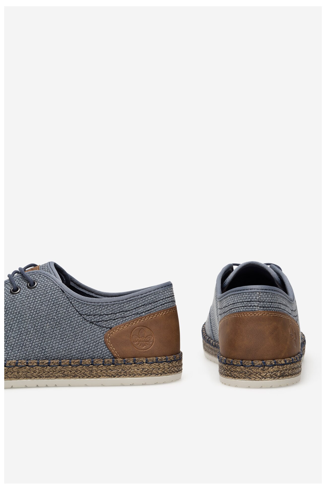 Espadryle Rieker B5249-12 Niebieski