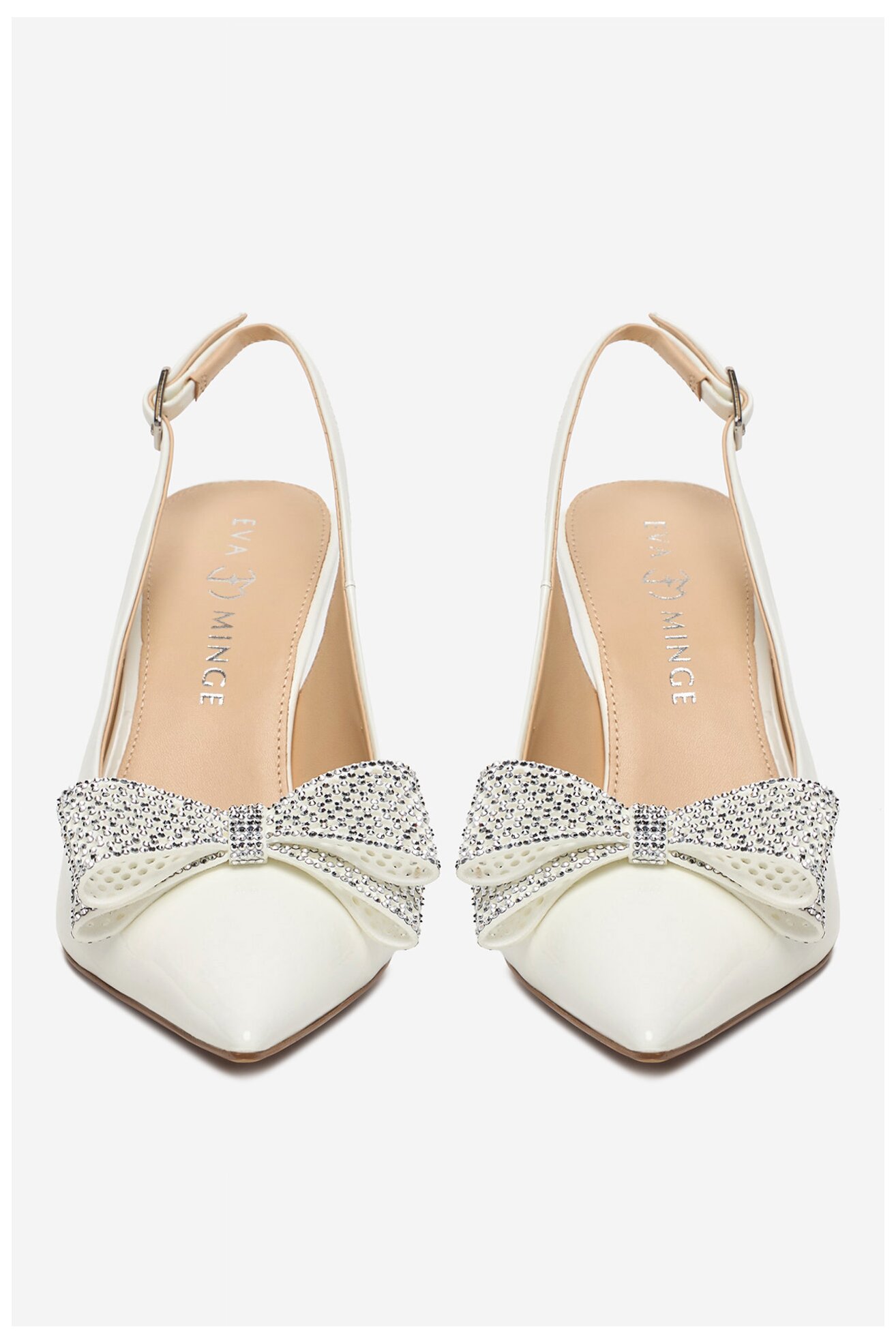 Czółenka EVA MINGE ANEMONE-V1892-56-1 Biały