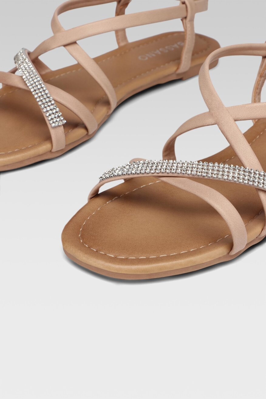 Bassano - Sandały z aplikacją różowe - 5903698650340