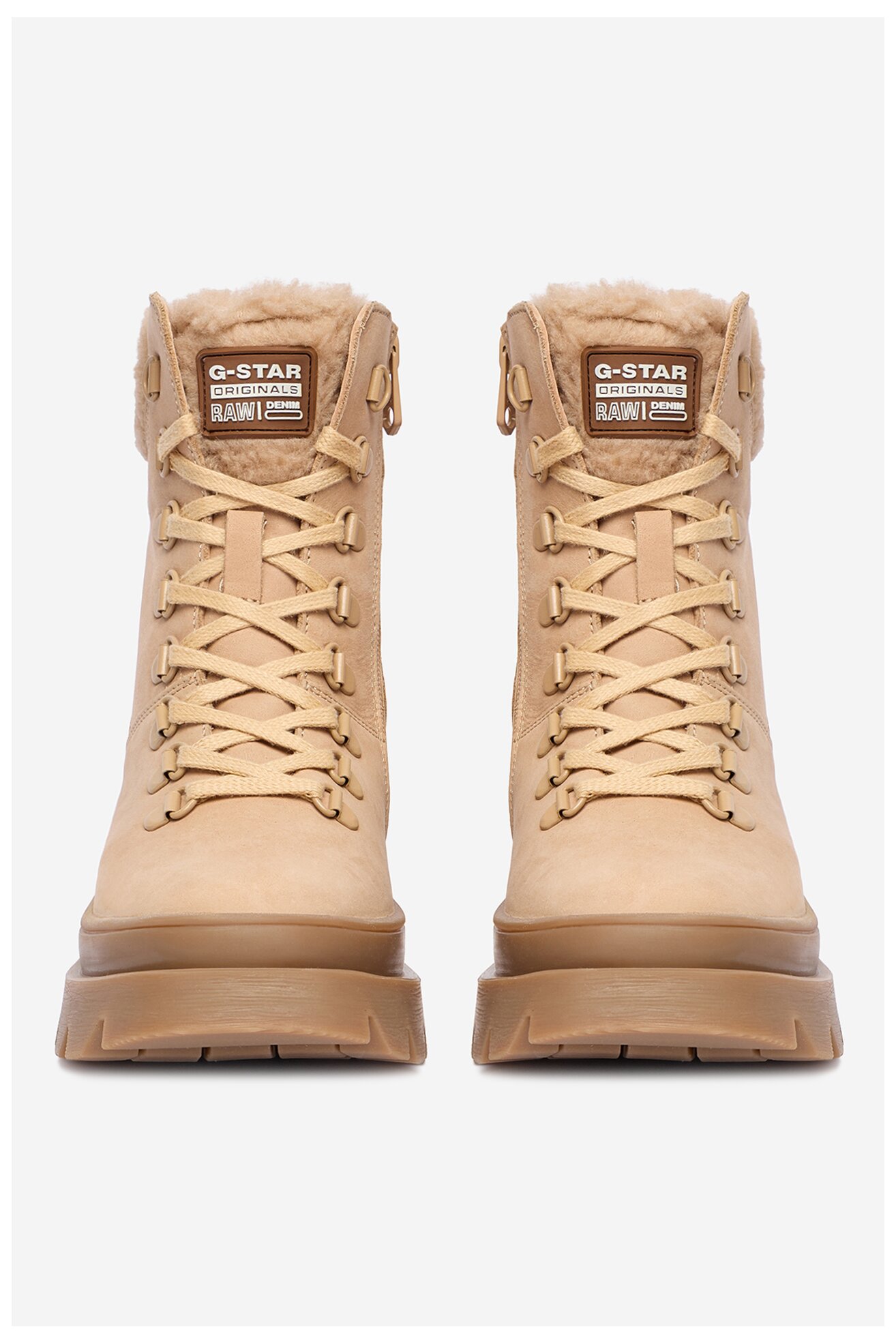 Šněrovací vyšší obuv G-STAR RAW CEO CI12-ARYA-05 BÉŽOVÁ