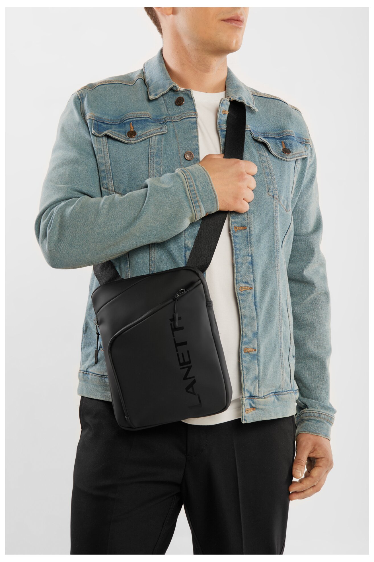 Torba męska Lanetti LAN-N-003-05 Czarny