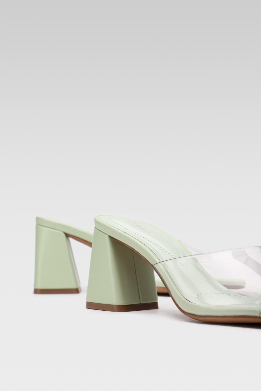 DeeZee - Klapki na obcasie przezroczyste - 5903698505879