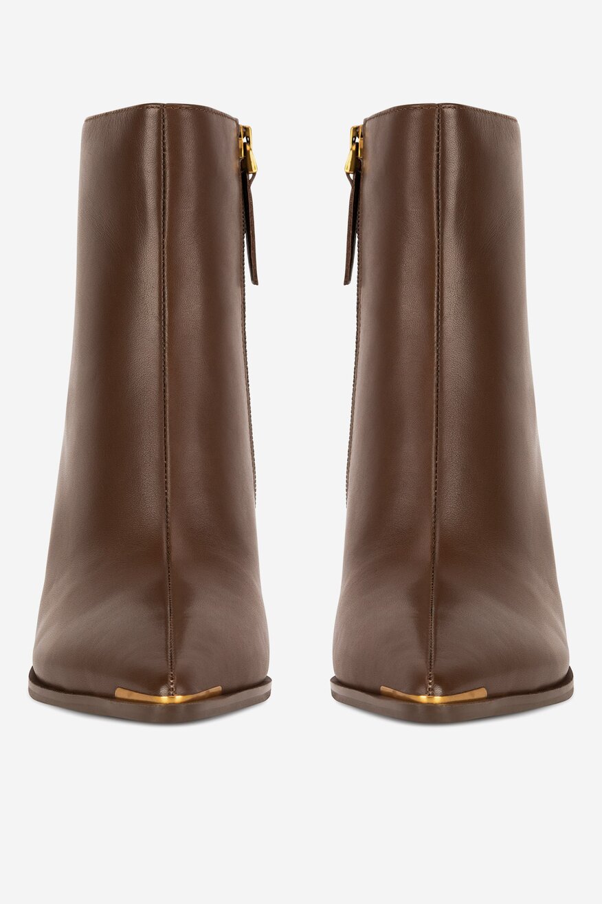 Gino Rossi - Botki skórzane na szpilce - 5905588985129