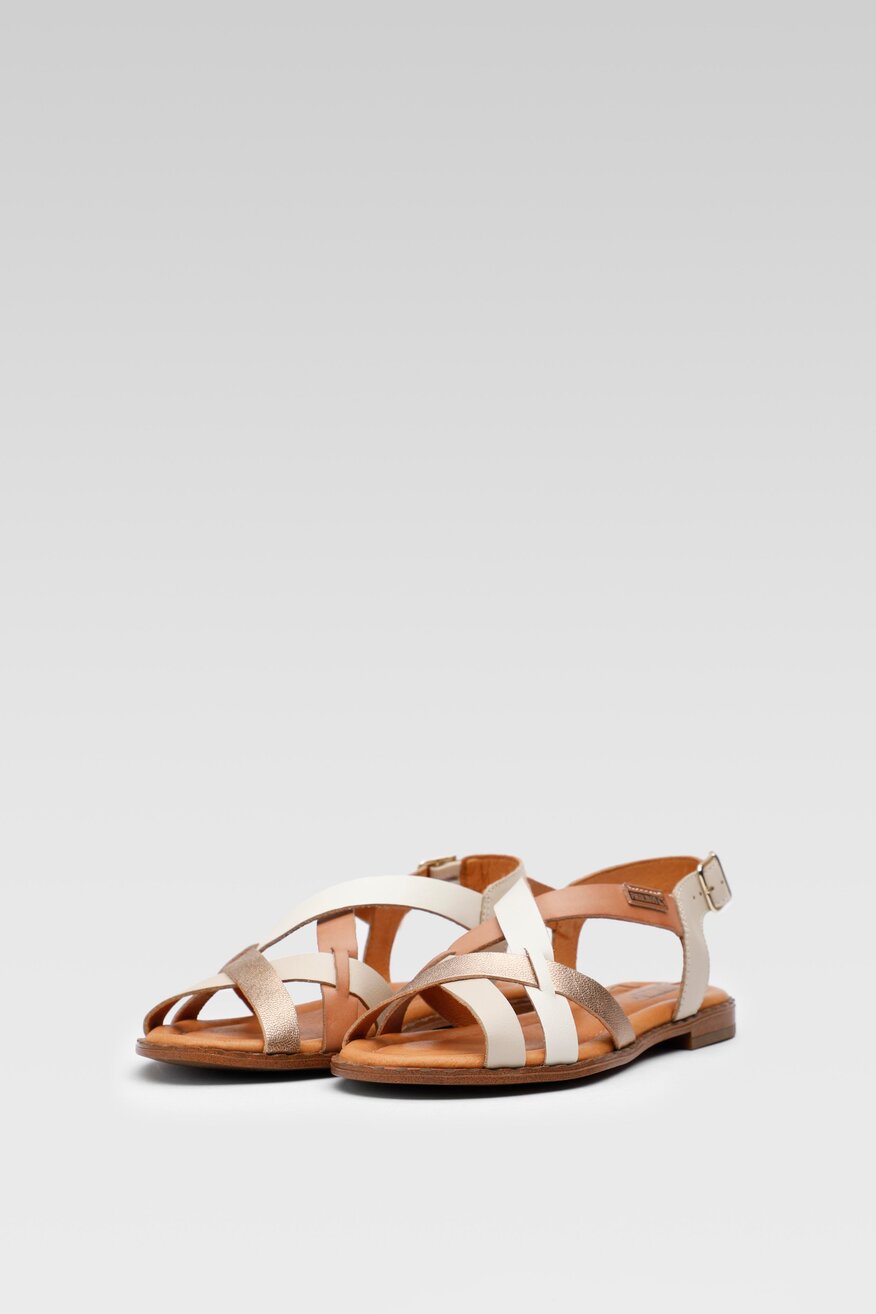 
                Pikolinos - Skórzane sandały pastelowe - 5904248246419