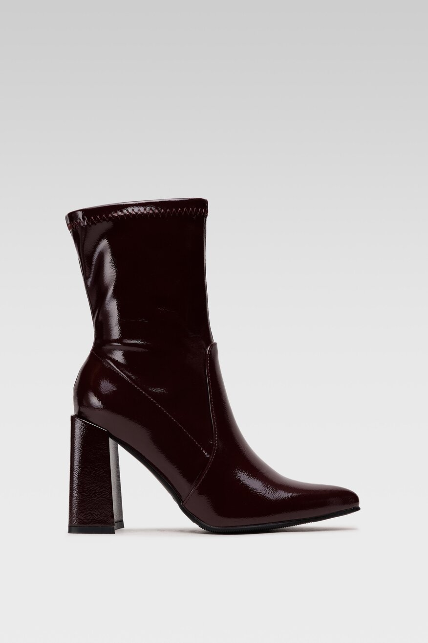 
                DeeZee - Botki szpice bordowe - 5903698996493