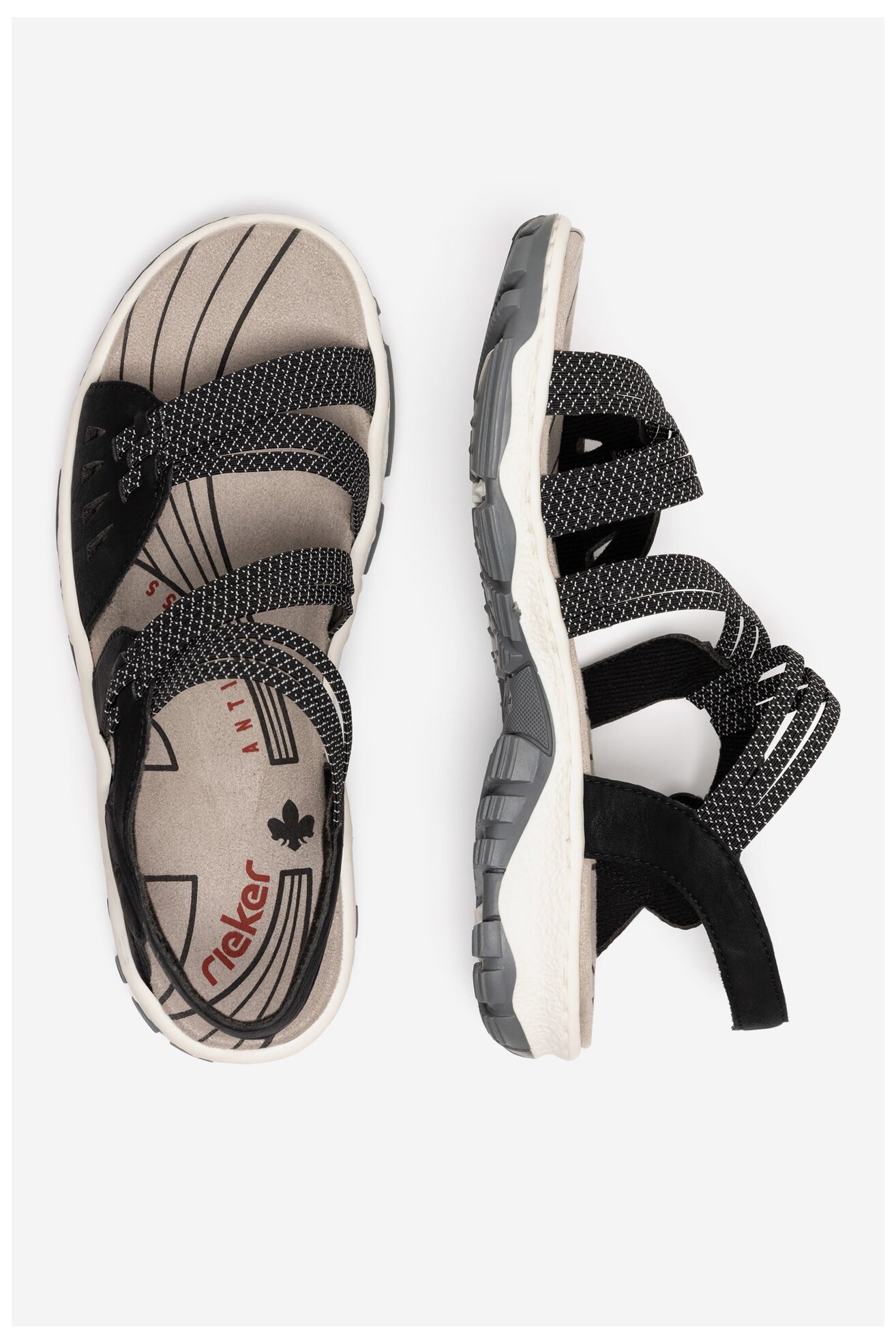 Sandały Rieker 68882-00 Czarny