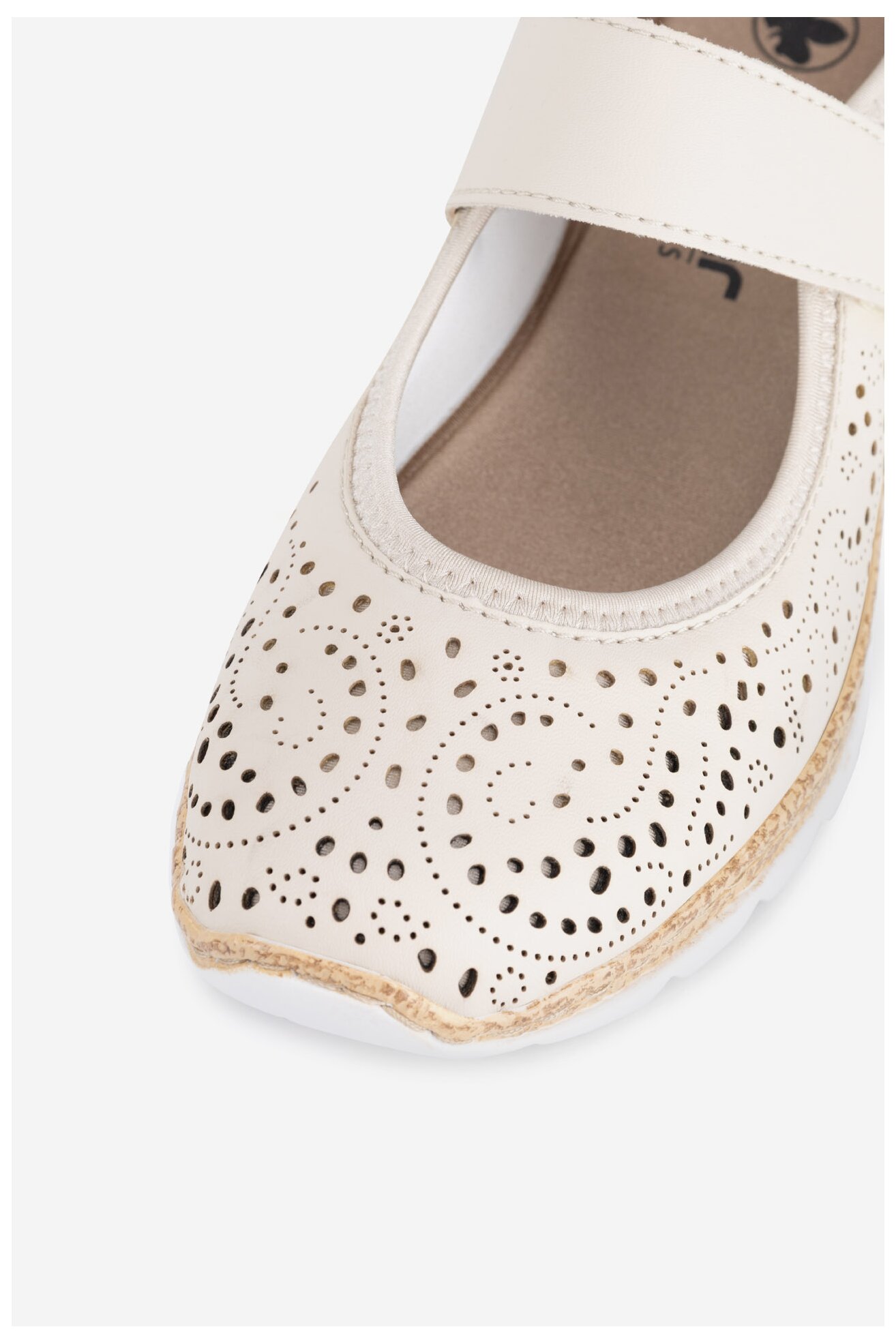 Baleriny Rieker N4299-60 Beżowy jasny