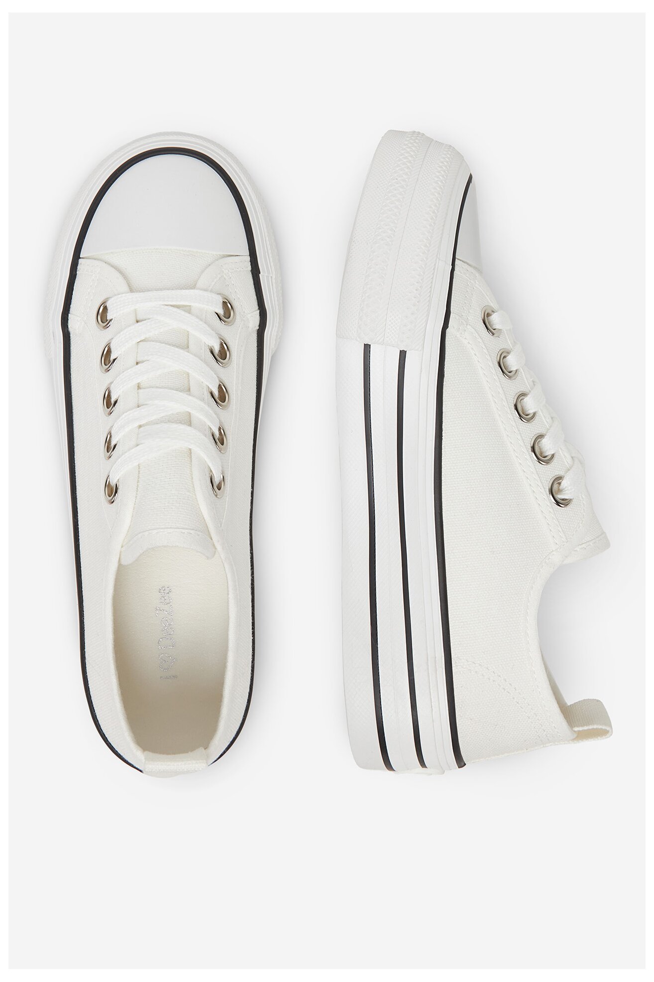 Pantofi pânză DeeZee AM25234-D ALB