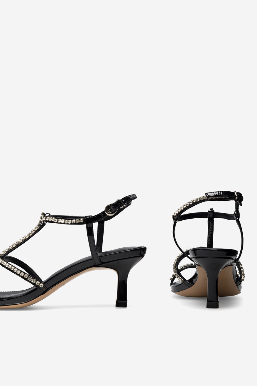 Badura - Sandały skórzane na obcasie - 5905588374237