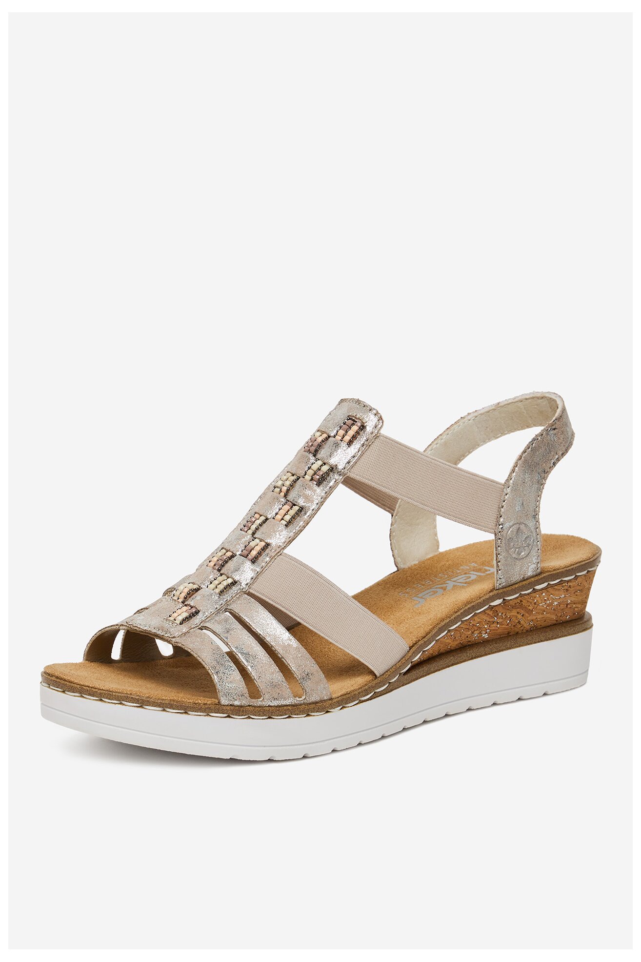 Sandały Rieker V3822-90 Różowy jasny