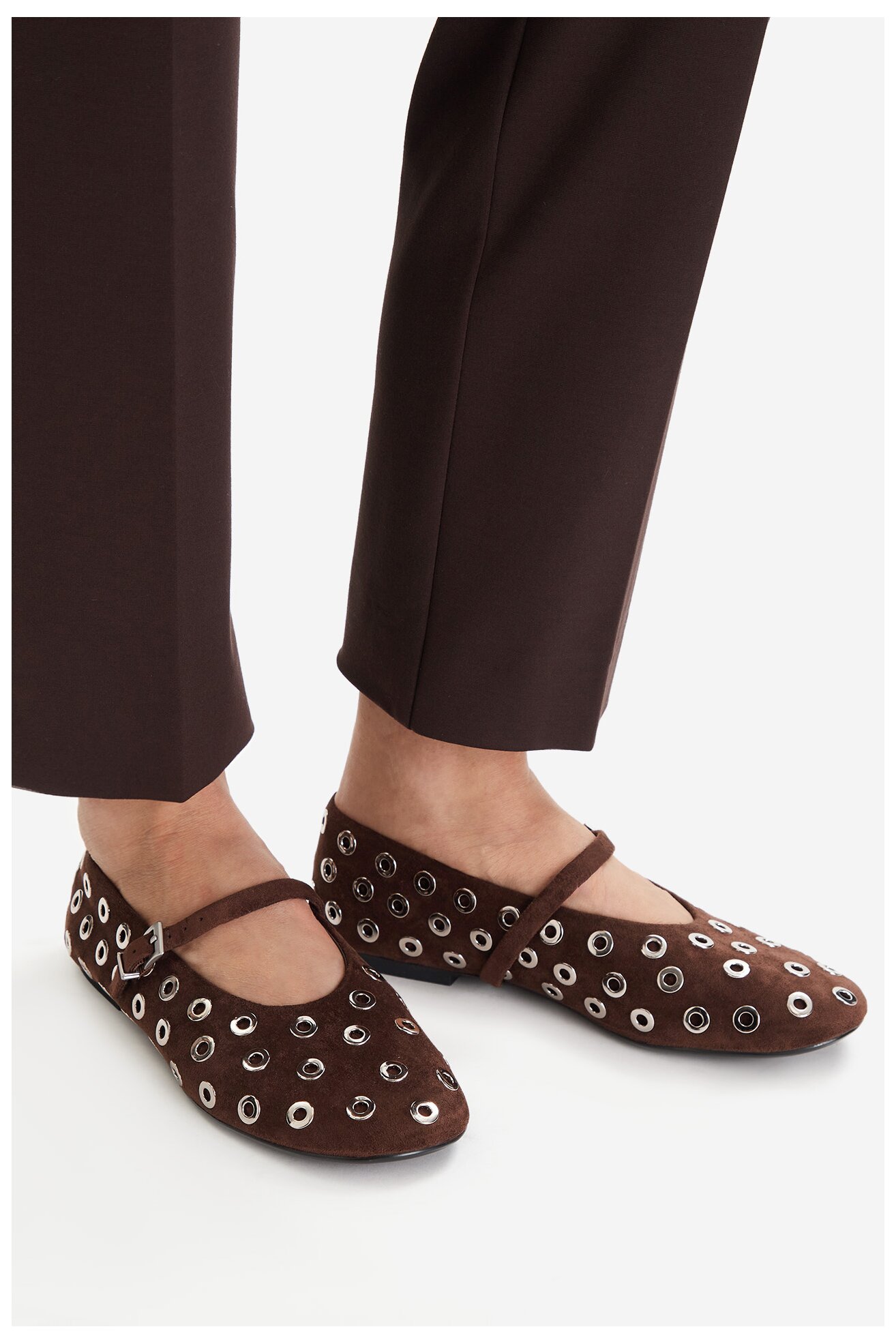 Baleriny Badura EO-ALANI-V2267-115 Brązowy ciemny