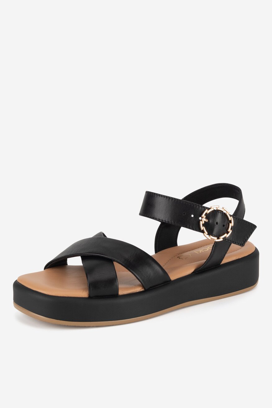 Lasocki - Sandały skórzane na platformie - 5905588620860