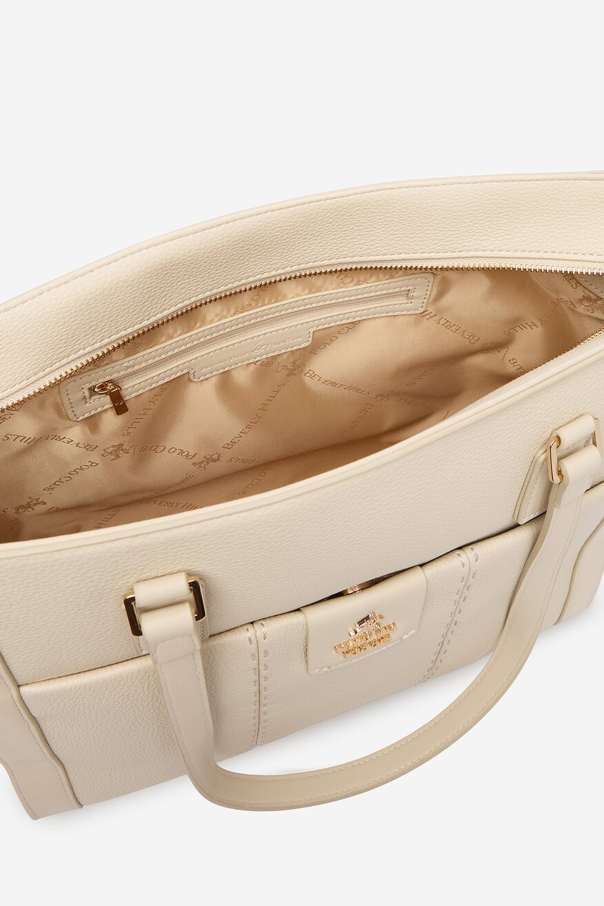 
                Дамска чанта Beverly Hills Polo Club СЛОНОВА КОСТ - 5906751598191