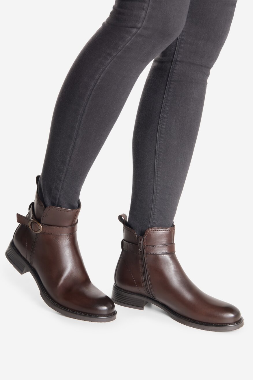 Lasocki - Botki skórzane ocieplane - 5905588736745