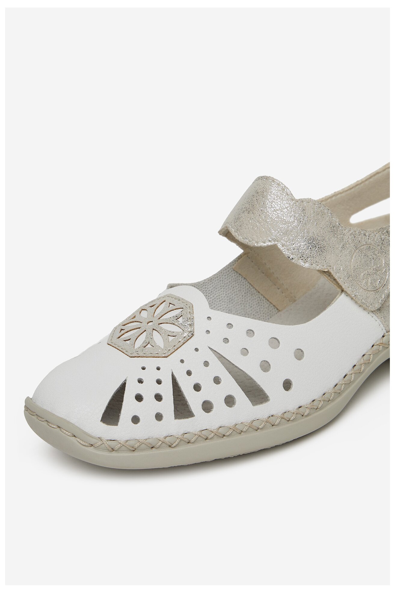 Baleriny Rieker 41368-80 Ivory