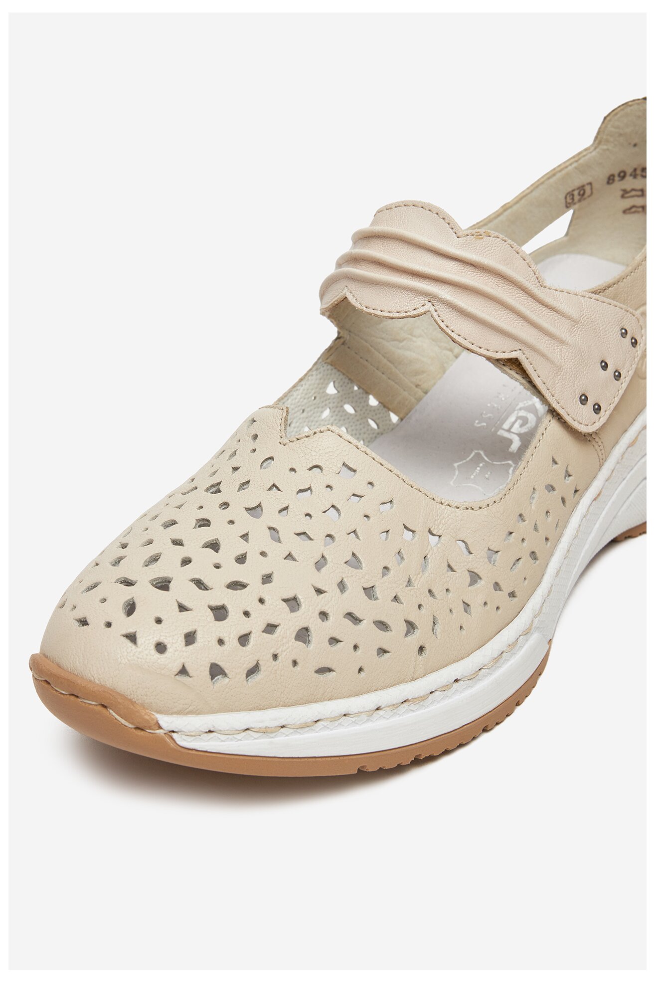 Baleriny Rieker N4382-60 Beżowy jasny