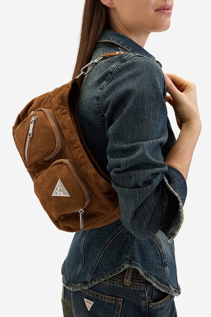 
                Дамска чанта GUESS JEANS КАФЯВ - 5906751878071