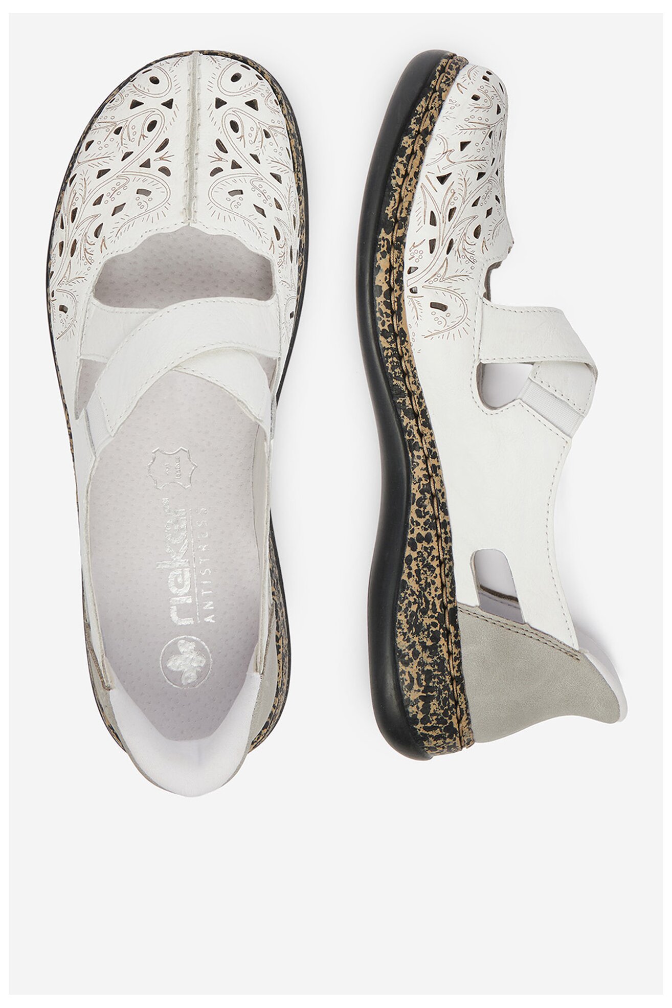 Половинки обувки Rieker CEO-46352-80 БЯЛ