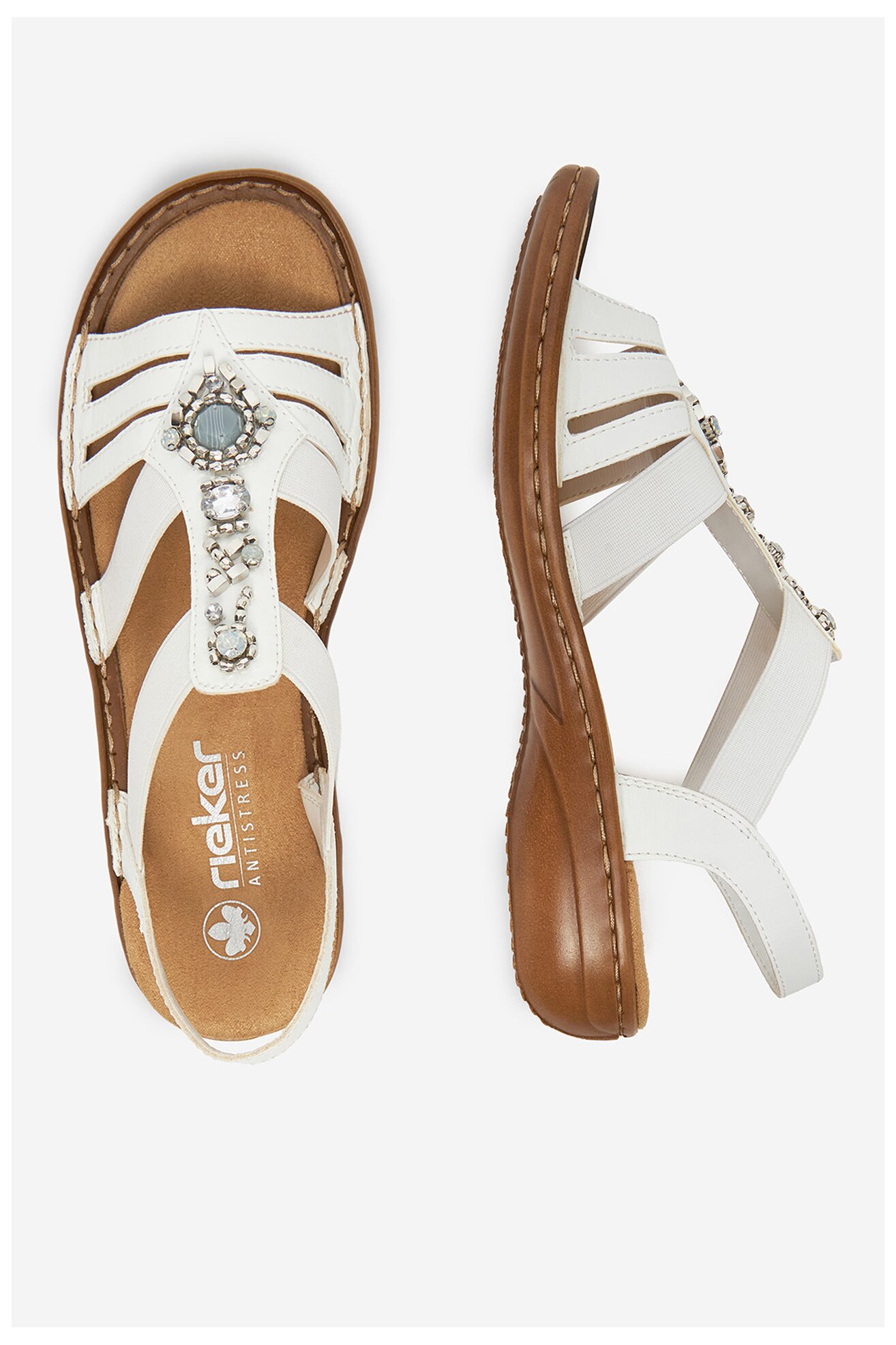 Sandale Rieker 60839-80 ALB