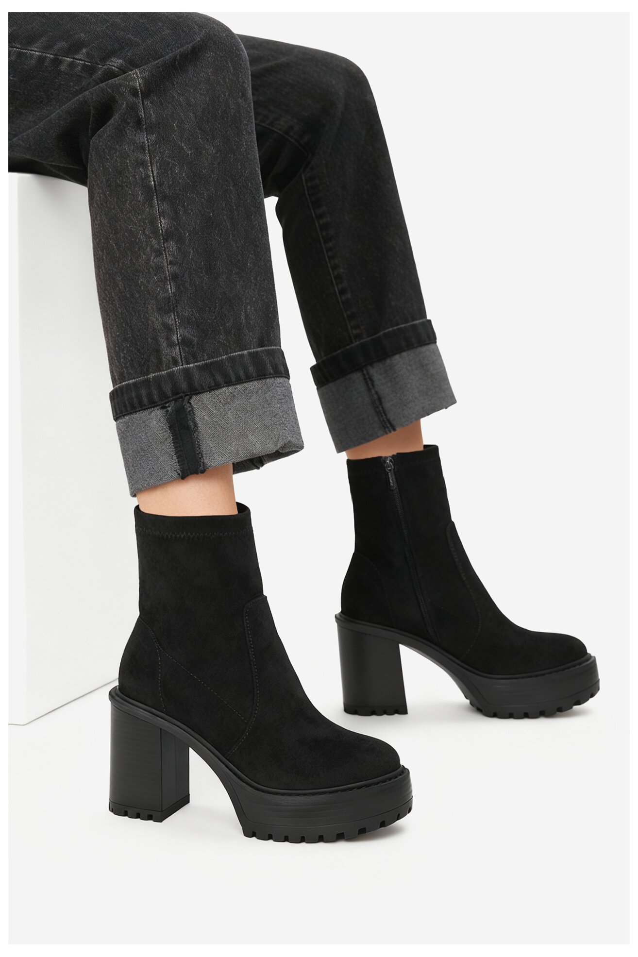 Kratke čizme NINE WEST CEO-MAJ-01 CRNA