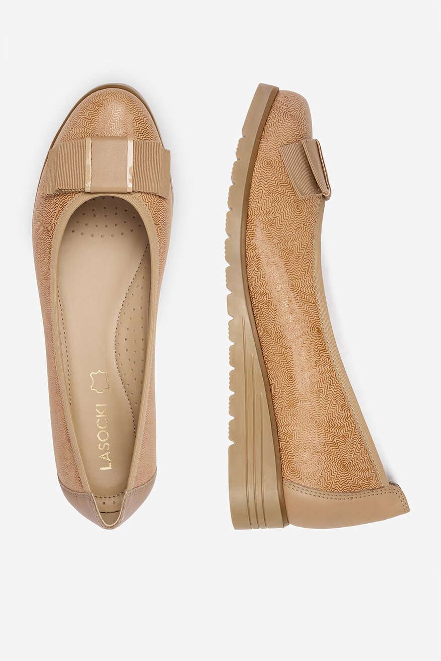 Lasocki - Baleriny skórzane - 5906751666357