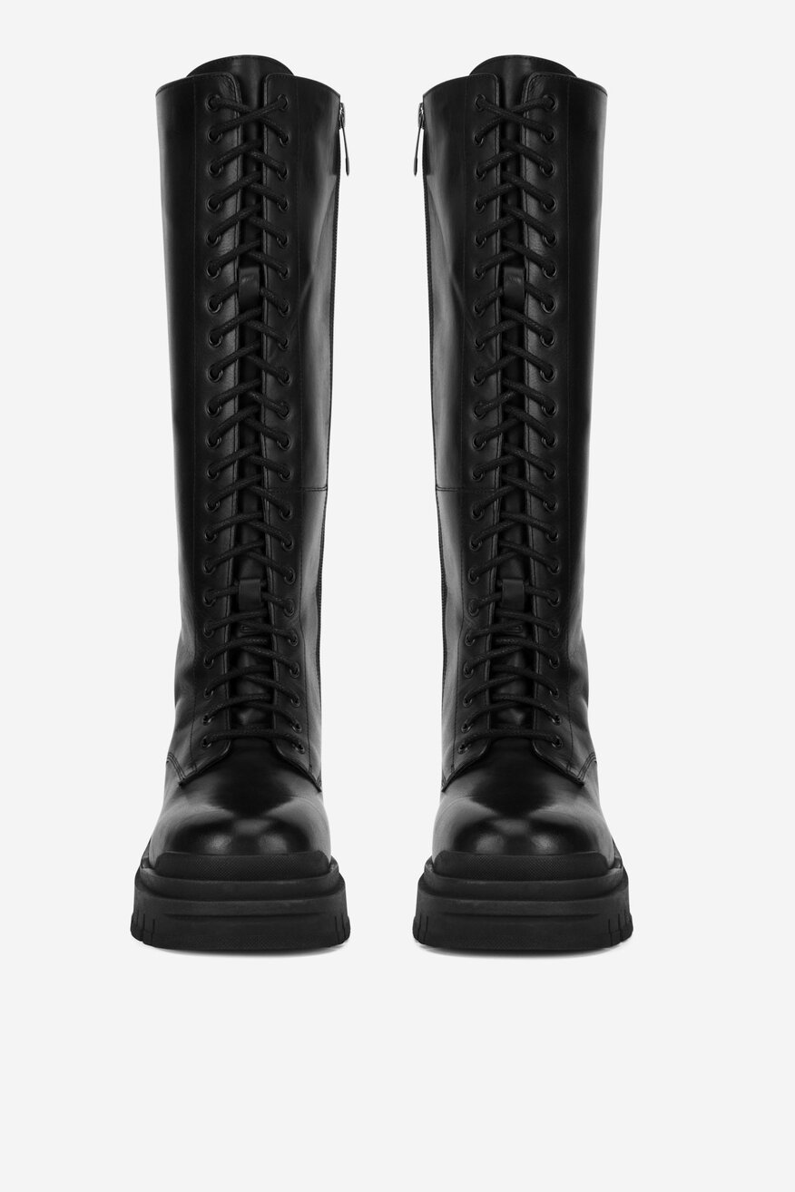 Badura - Kozaki skórzane - 5905588815327