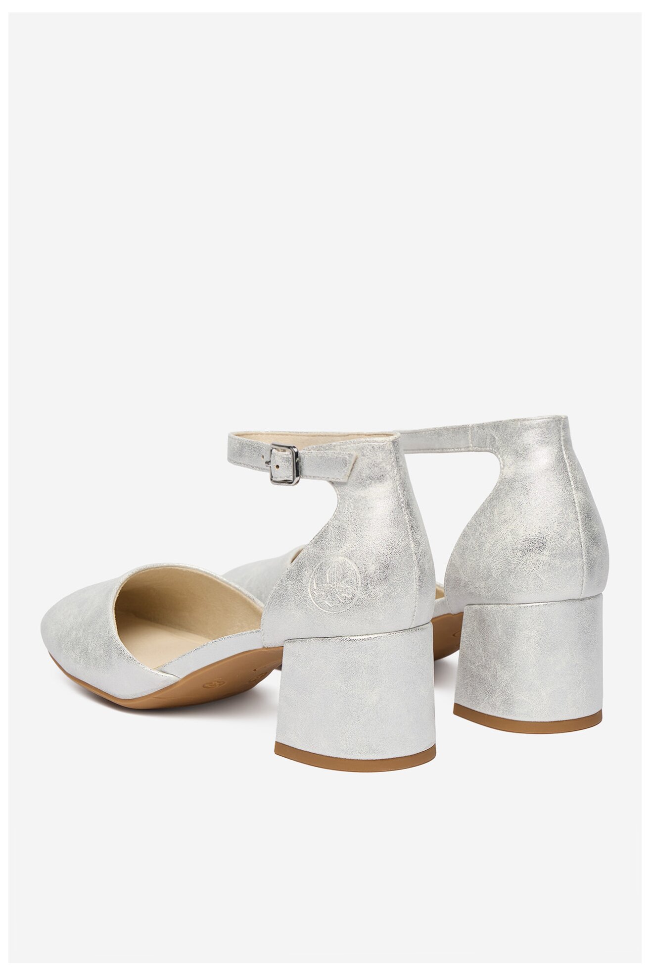 Czółenka Rieker CEO-44762-90 Srebrny