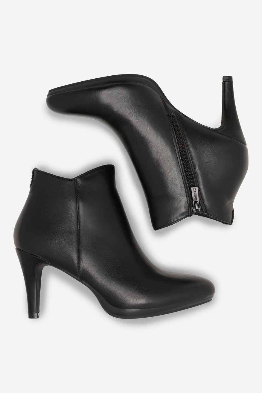 
                Lasocki - Botki skórzane na szpilce - 5905588002291