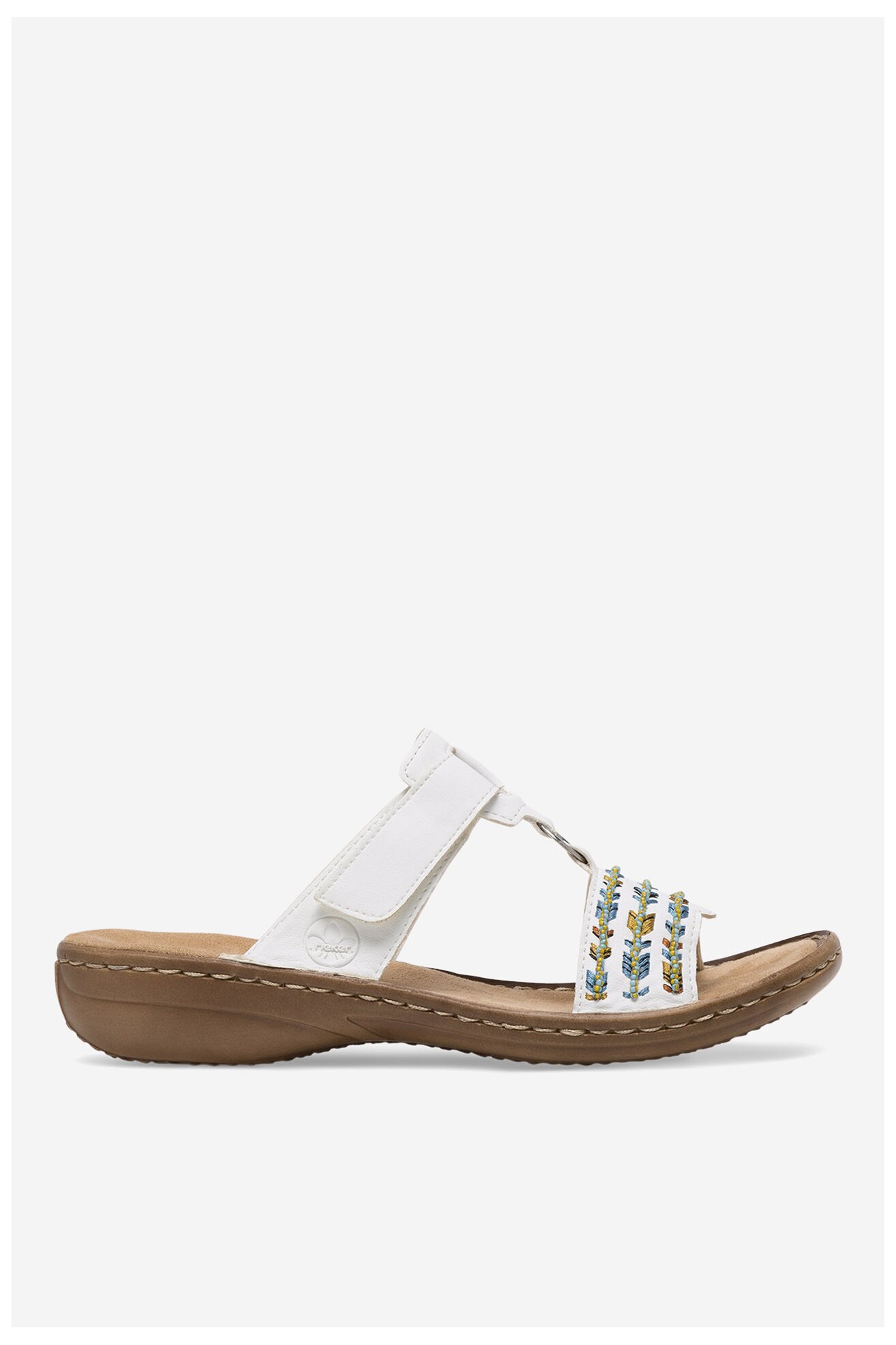 Klapki Rieker 60867-80 Biały