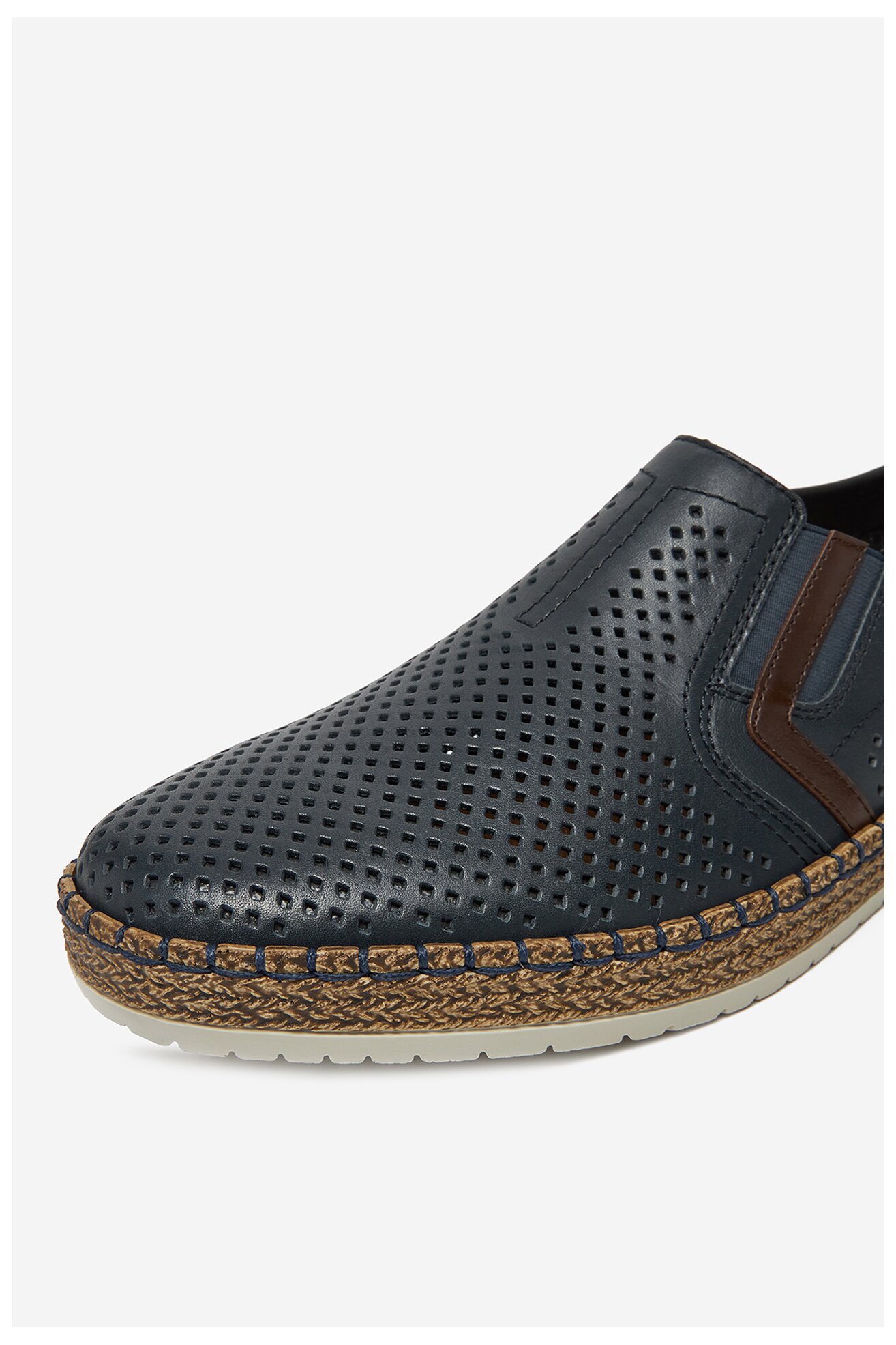 Espadryle Rieker B5297-14 Granatowy