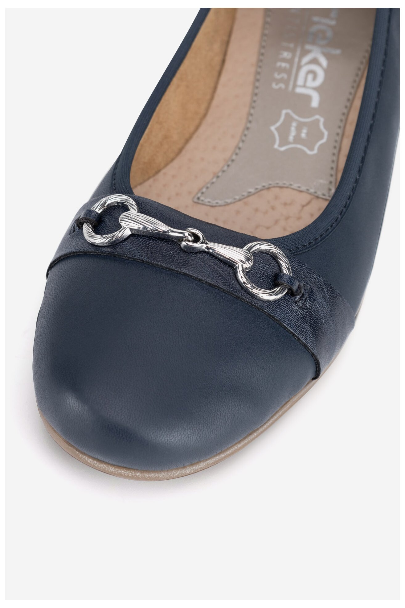 Baleriny Rieker L9360-14 Granatowy ciemny