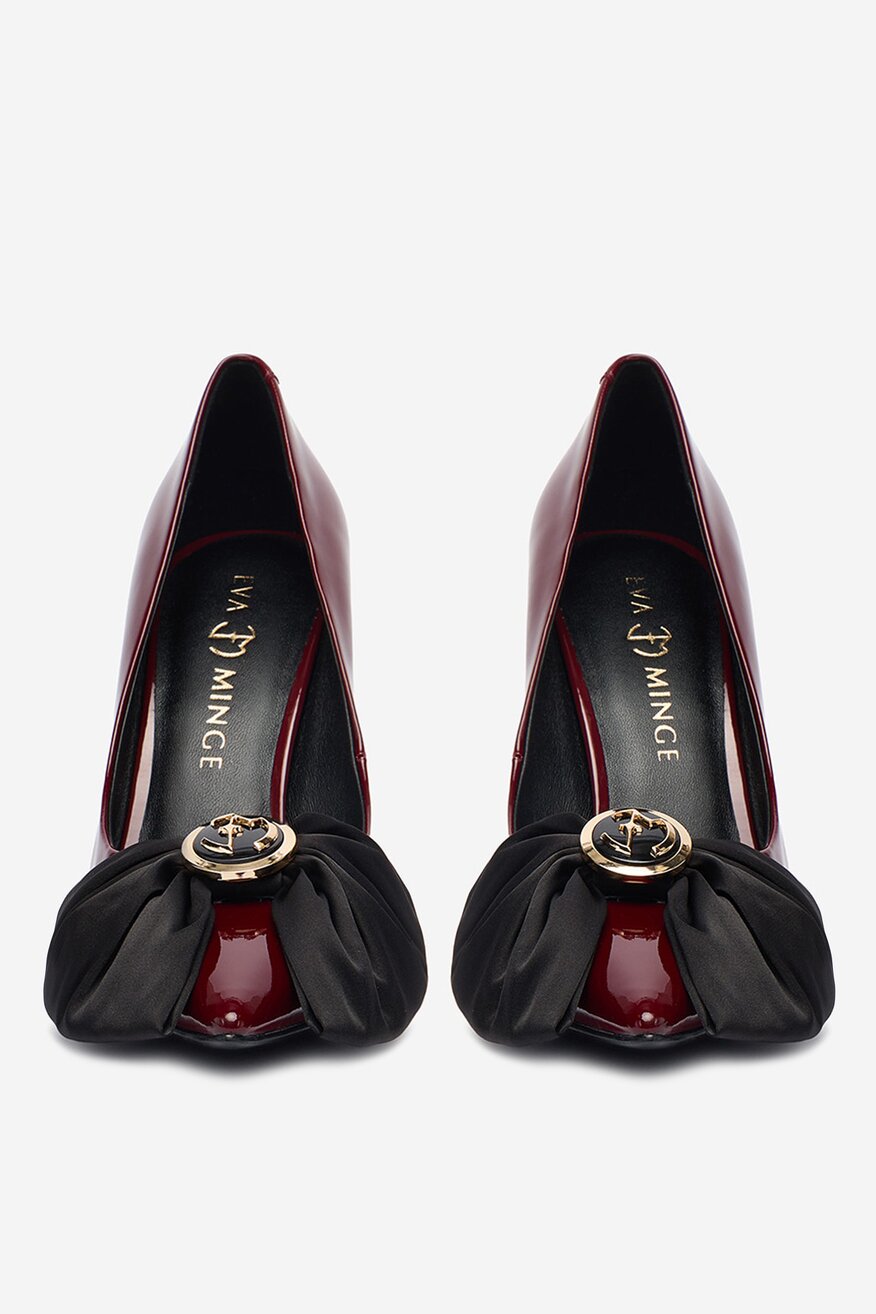 
                Туфлі-Човники EVA MINGE БОРДОВИЙ - 5906751283172