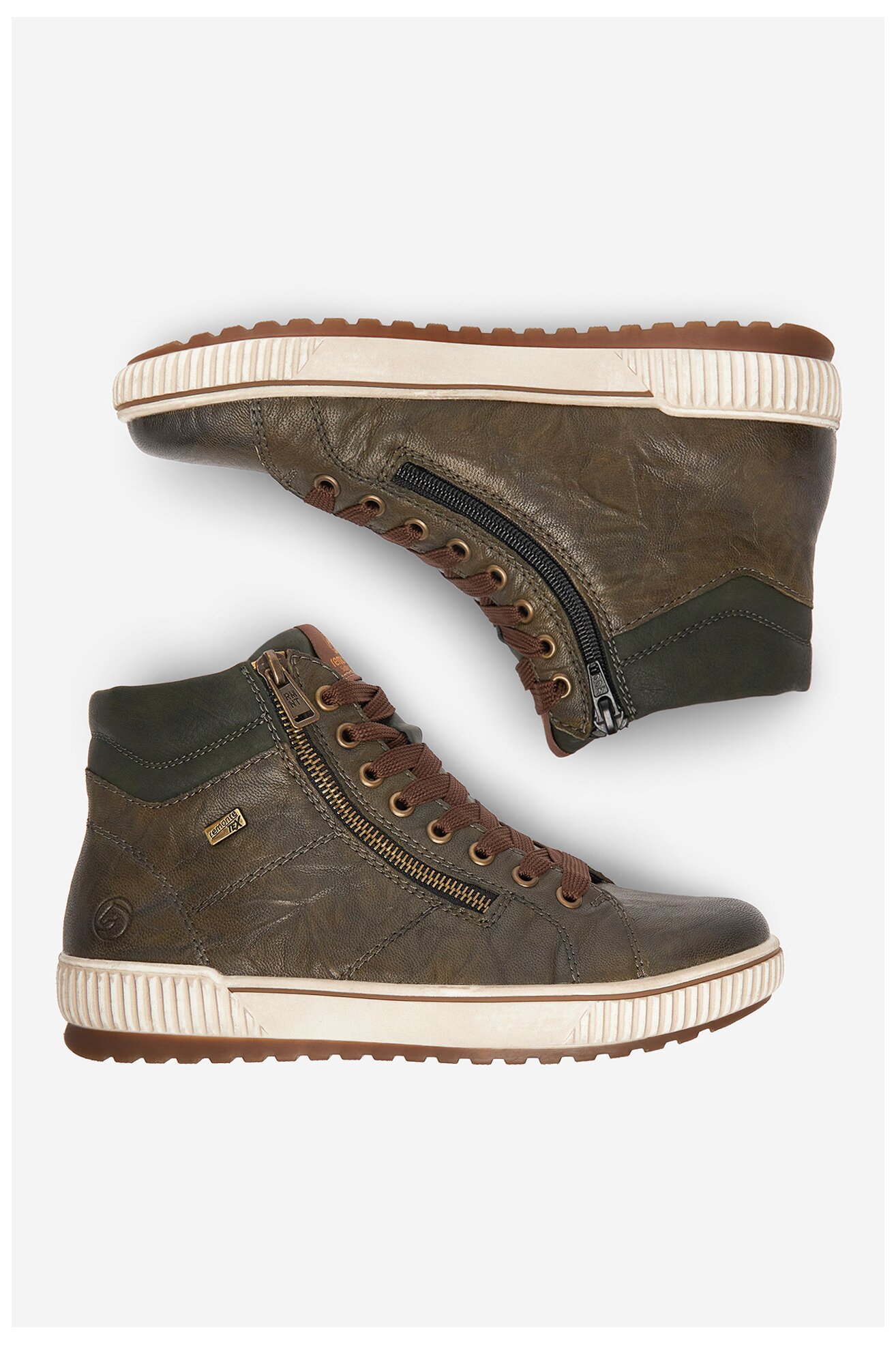 Šněrovací vyšší obuv Remonte CEO-D0772-52 ZELENÁ