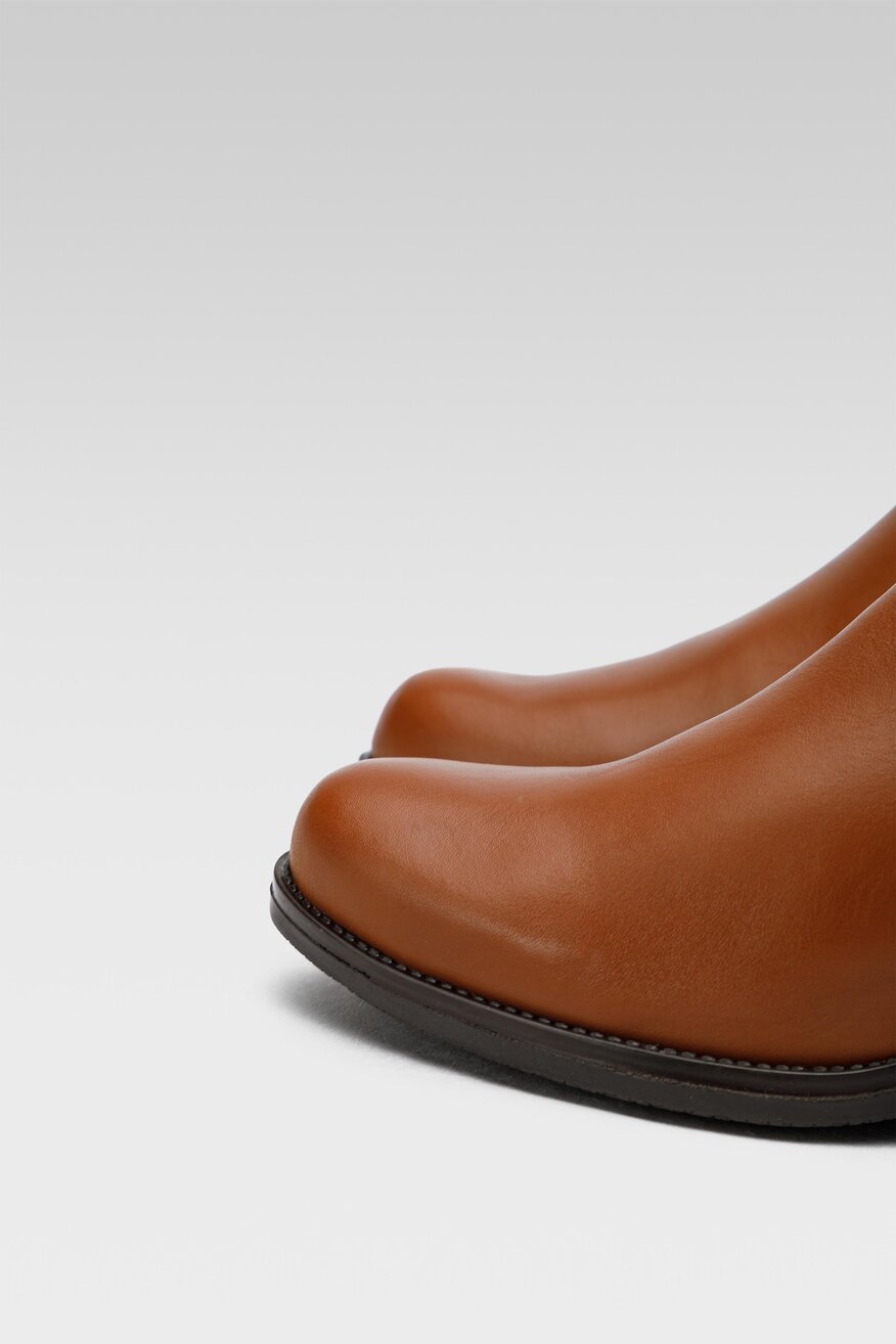 Lasocki - Skórzane botki brązowe - 5904862279213