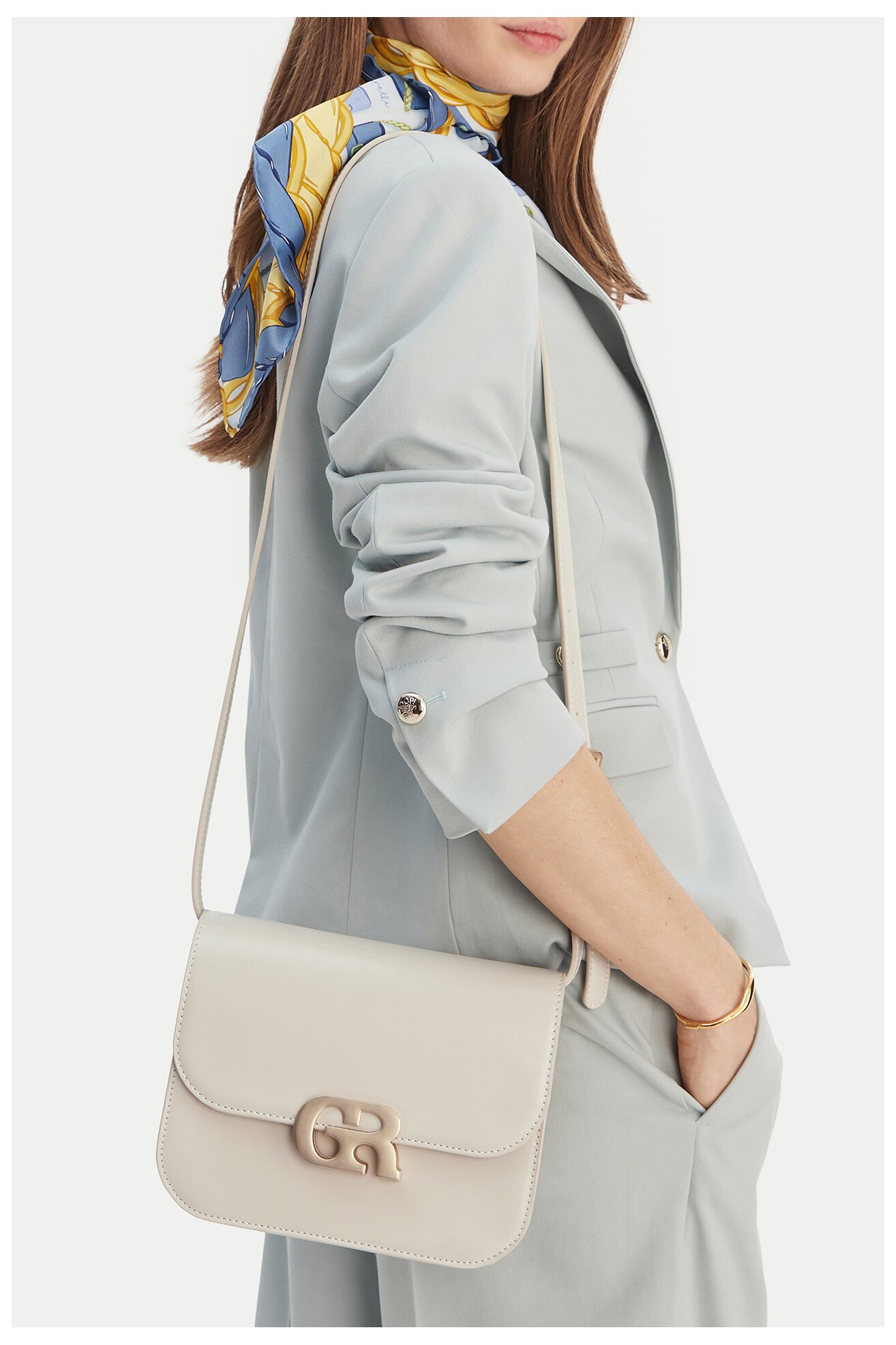 Сумка З Ремінцем Gino Rossi EO-EQ44A ІВОРИ