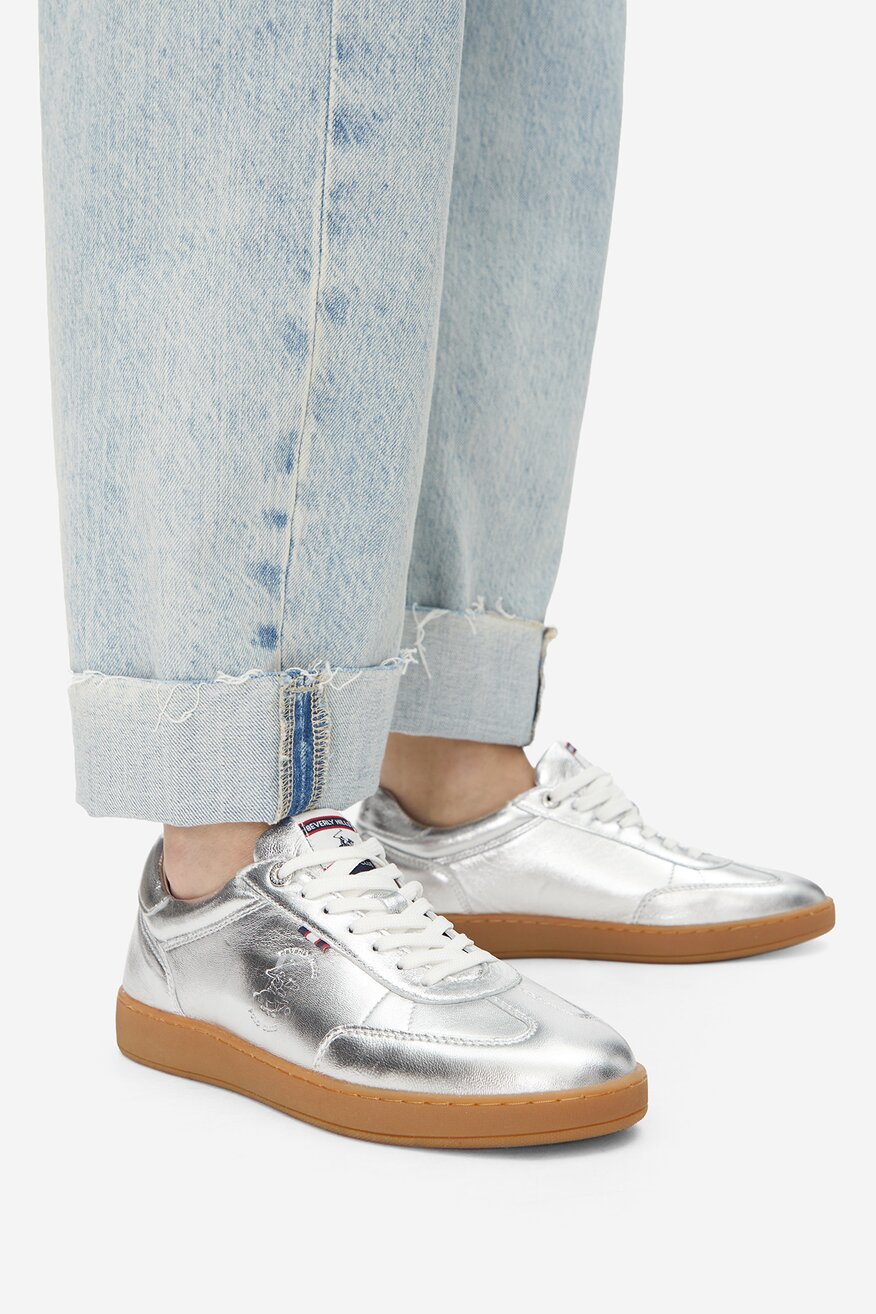 Sneakerși Beverly Hills Polo Club ARGINTIU - 5906751163962