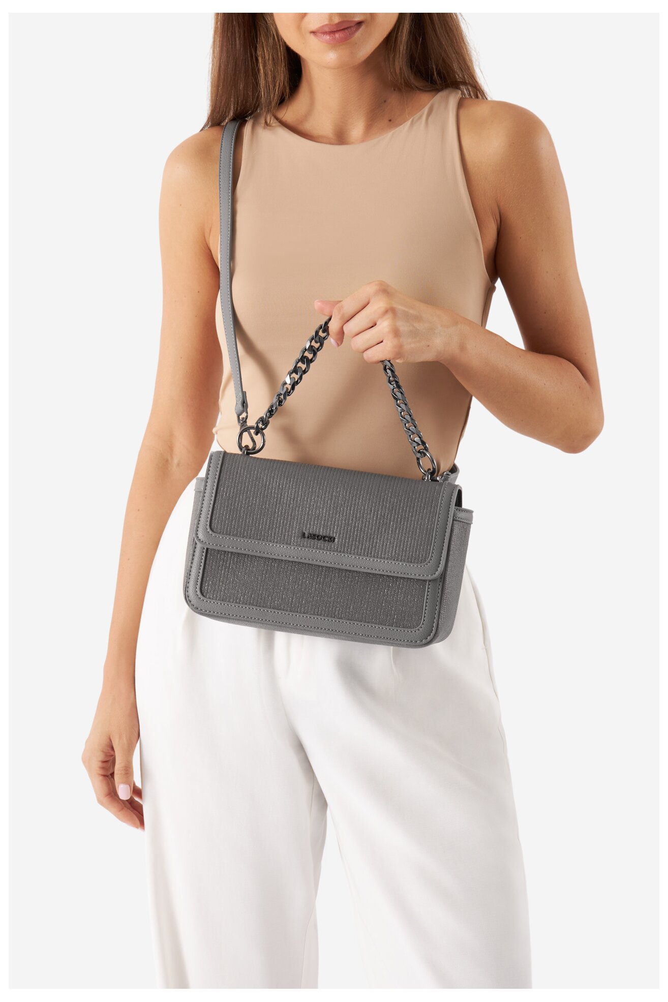 Kézitáska Lasocki LSK-B-002-06 SZÜRKE