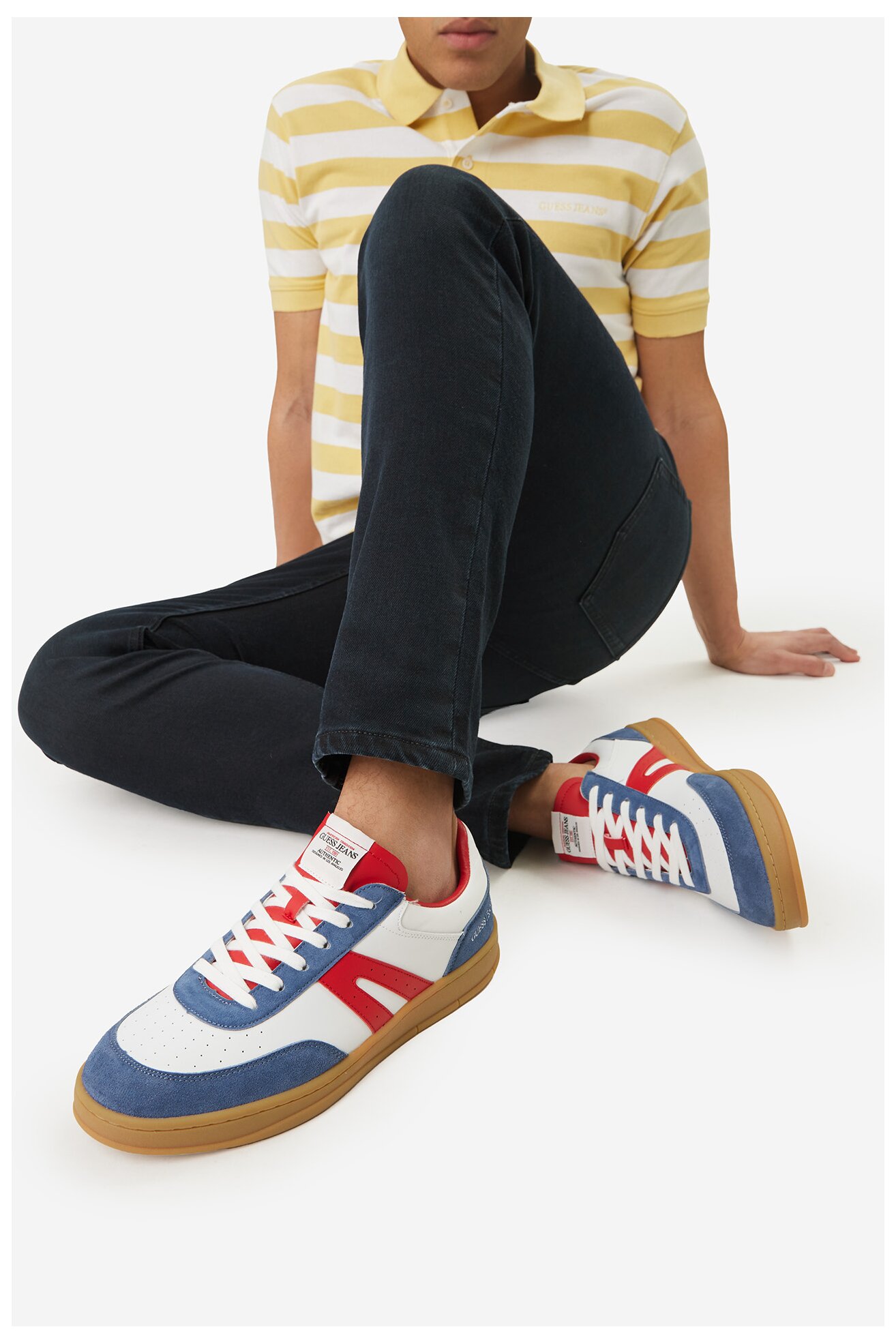 Sneakers GUESS JEANS CWBEO-BENJAMIN-01 WE Niebieski