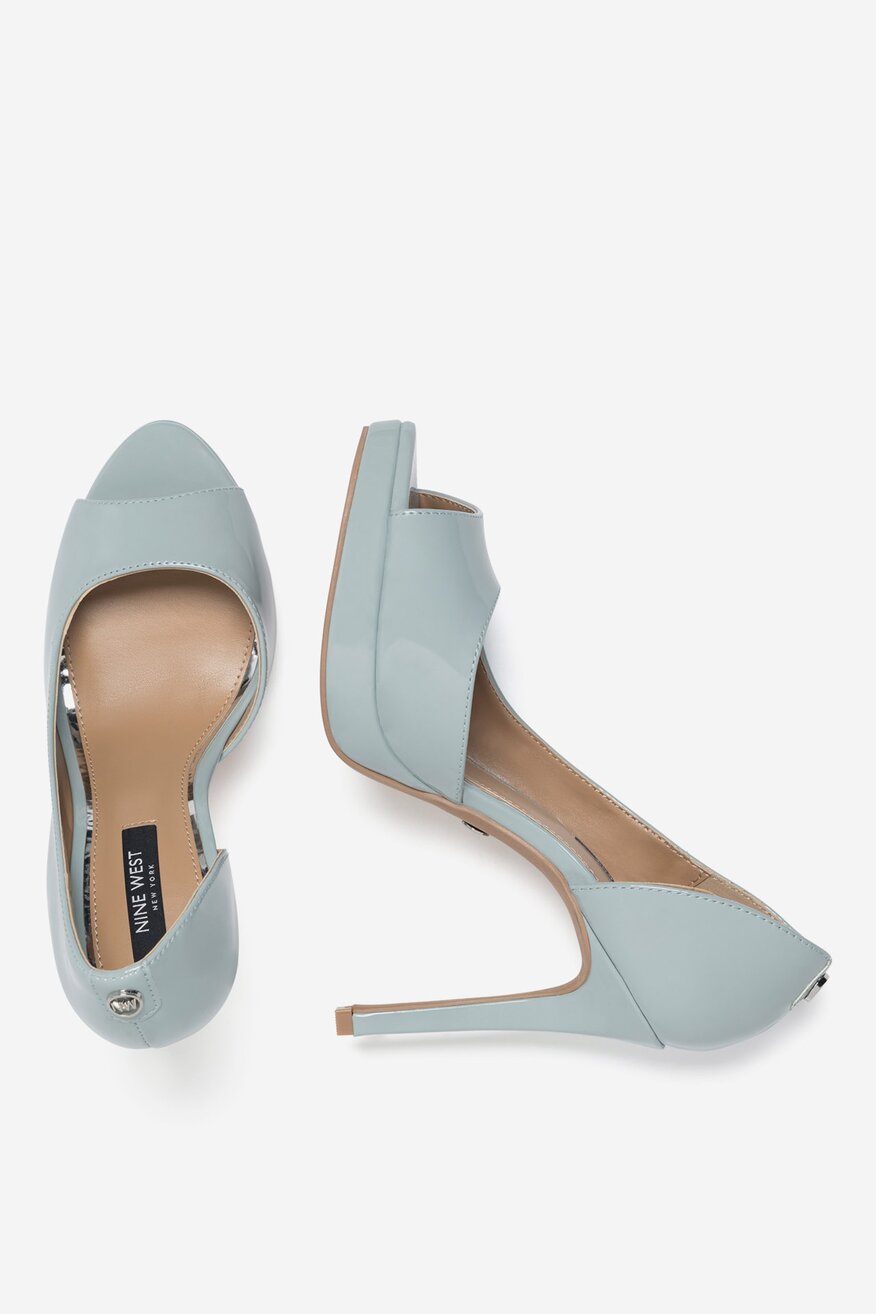 Pantofi cu toc NINE WEST ALBASTRU DESCHIS - 5905588605492