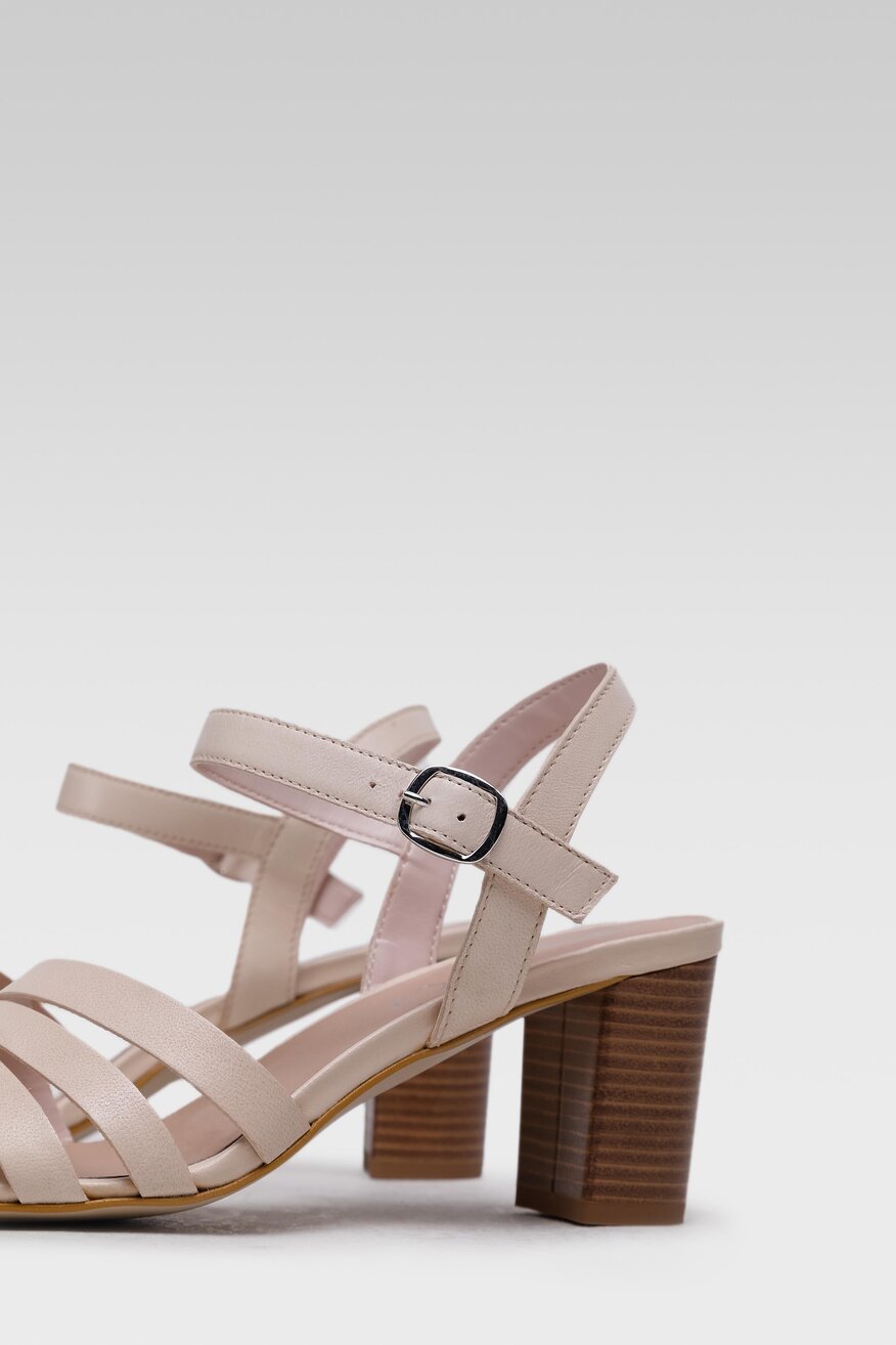 
                Lasocki - Skórzane sandały pastelowe - 5904248687021