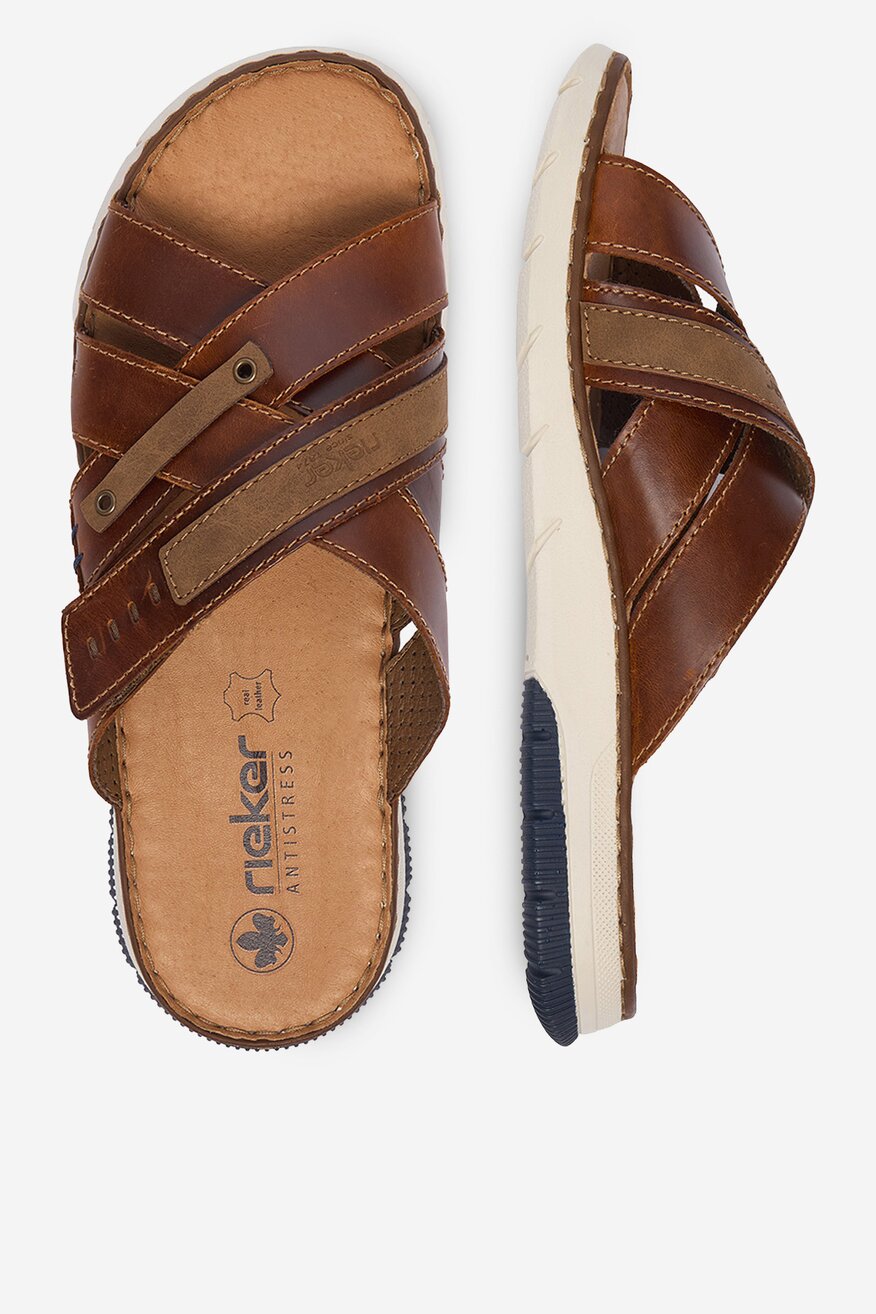 
                Rieker - Klapki skórzane - 5906751769010