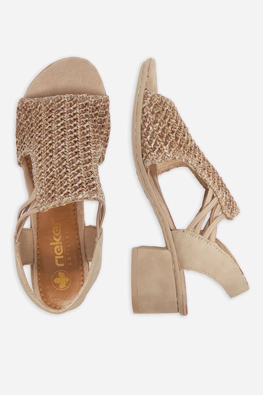 Rieker - Sandały na słupku - 2230078385947