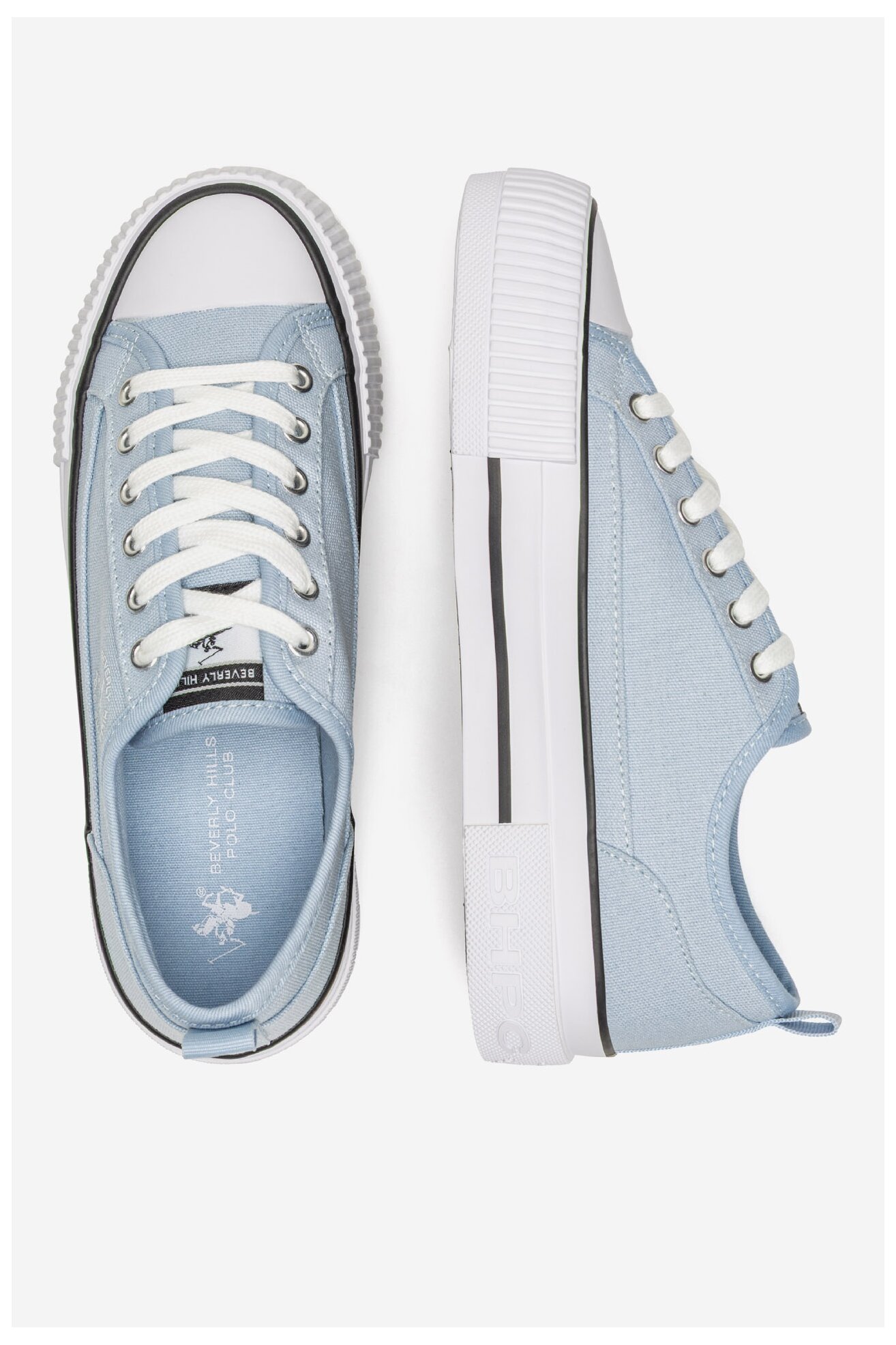 Plátěná obuv Beverly Hills Polo Club V12-842 BLANKYTNĚ MODRÁ