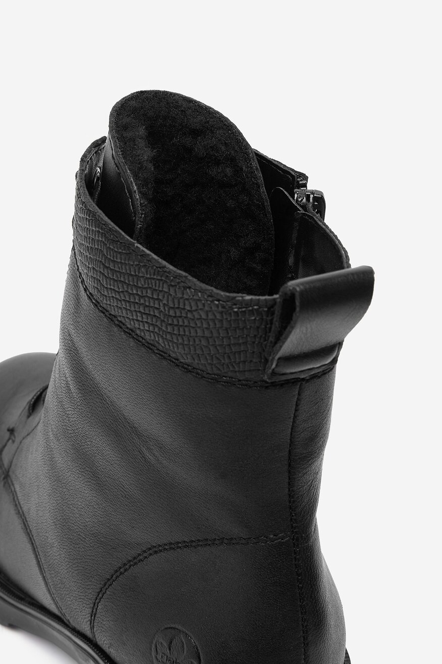 Rieker - Trzewiki skórzane ocieplane - 2230085563628