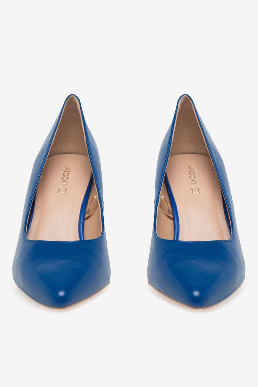 
                Lasocki - Czółenka skórzane na szpilce - 5905588486527